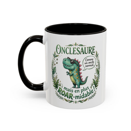 Tasse Oncle Dinosaure 325ml – Mug Céramique Humour Tonton Cadeau Original Famille Dinosaure
