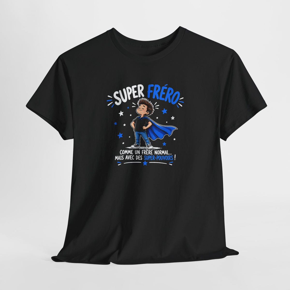Tee Shirt Frère Homme – Super Fréro Comme un Frère Normal Mais Carrément Super – T-Shirt Humour Cadeau Original
