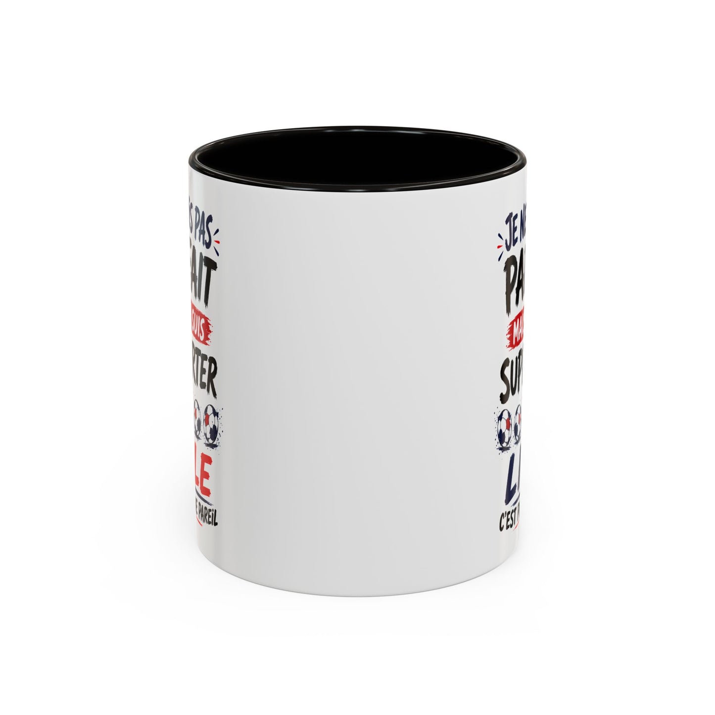 Tasse Je Ne Suis Pas Parfait Mais Je Suis Supporter de Lille – Mug Humour Football – Cadeau Homme Femme 325ml