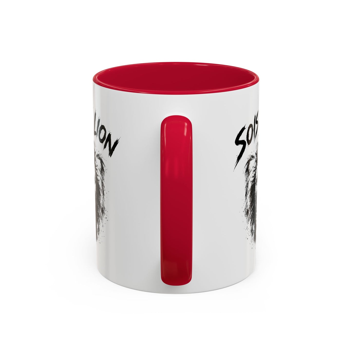 Mug Lion Motivant – Tasse Animaux Sauvages – Cadeau Original Homme et Femme, Courage Force Caractère Noir Bleu Rouge