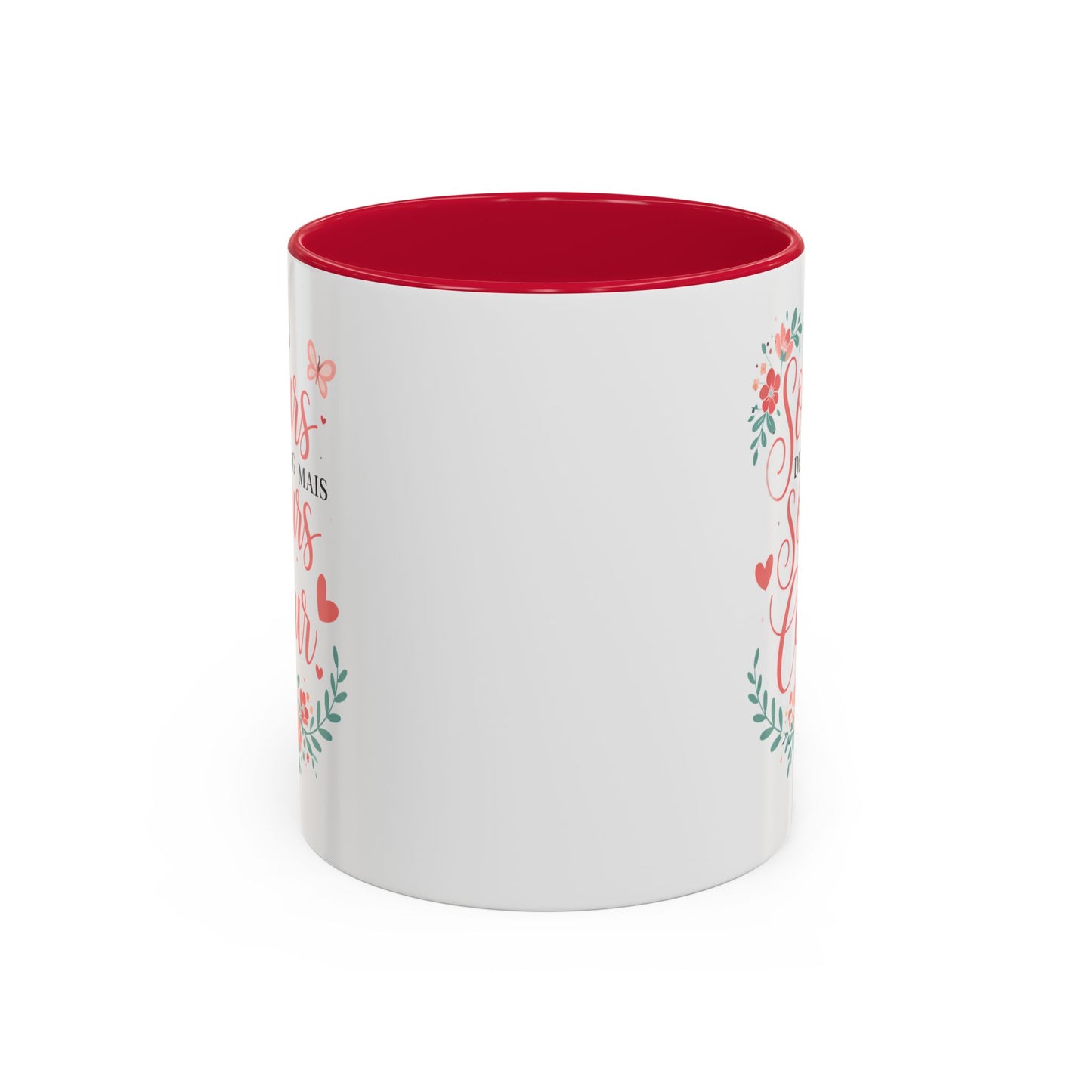 Tasse Sœurs de Cœur “Pas sœurs de sang mais sœurs de cœur” – Mug Cadeau Amitié Femme Floral Élégant
