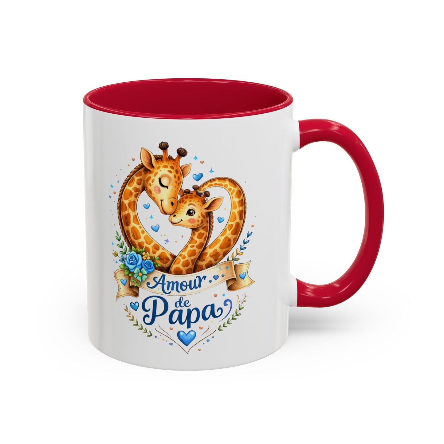 Tasse Amour de Papa Girafes – Mug Père Enfant Mignon – Cadeau Fête des Pères Anniversaire Papa – Céramique 325ml