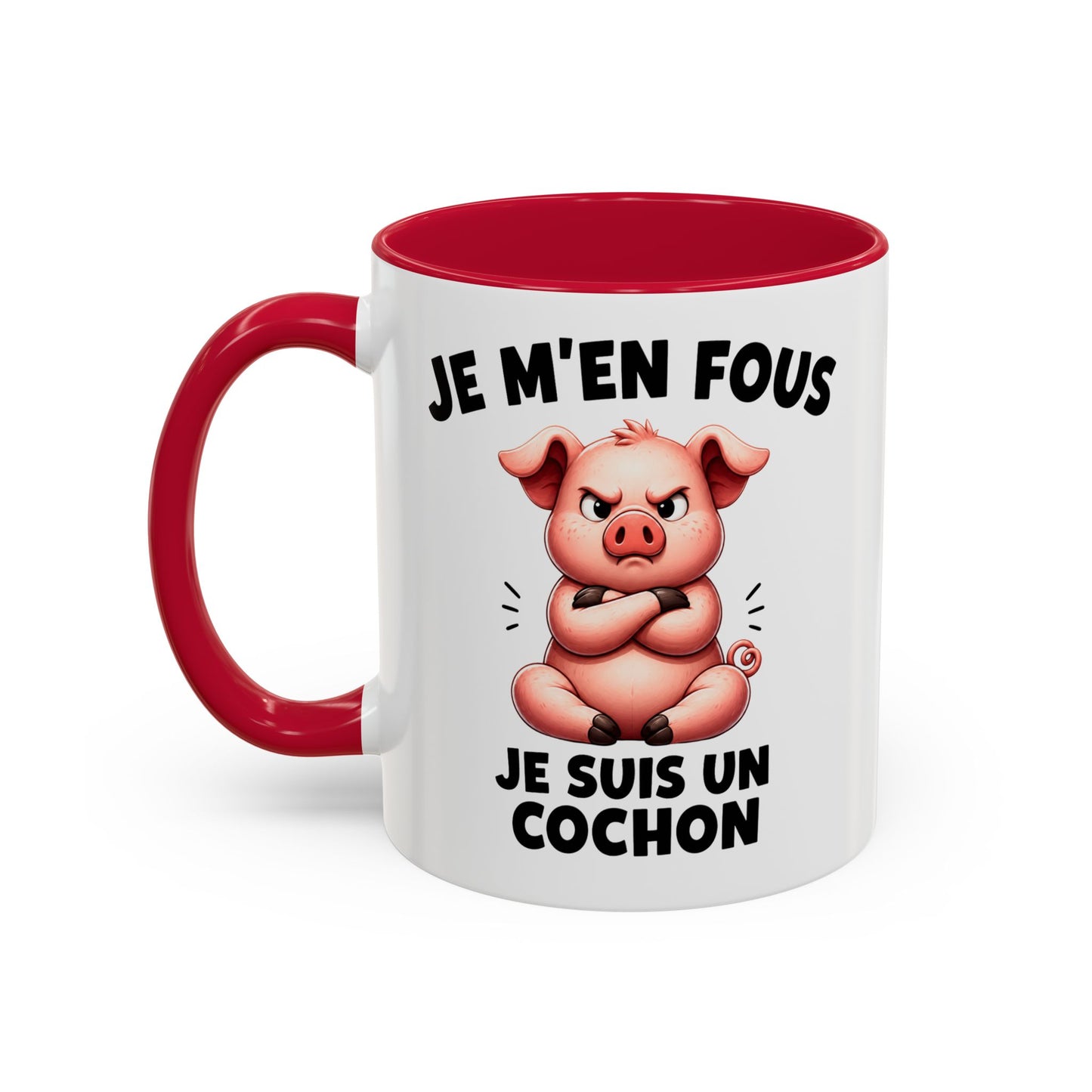 Tasse Je M’En Fous Je Suis un Cochon – Mug Cochon Humoristique – Cadeau Femme Homme Amoureux des Animaux 325ml