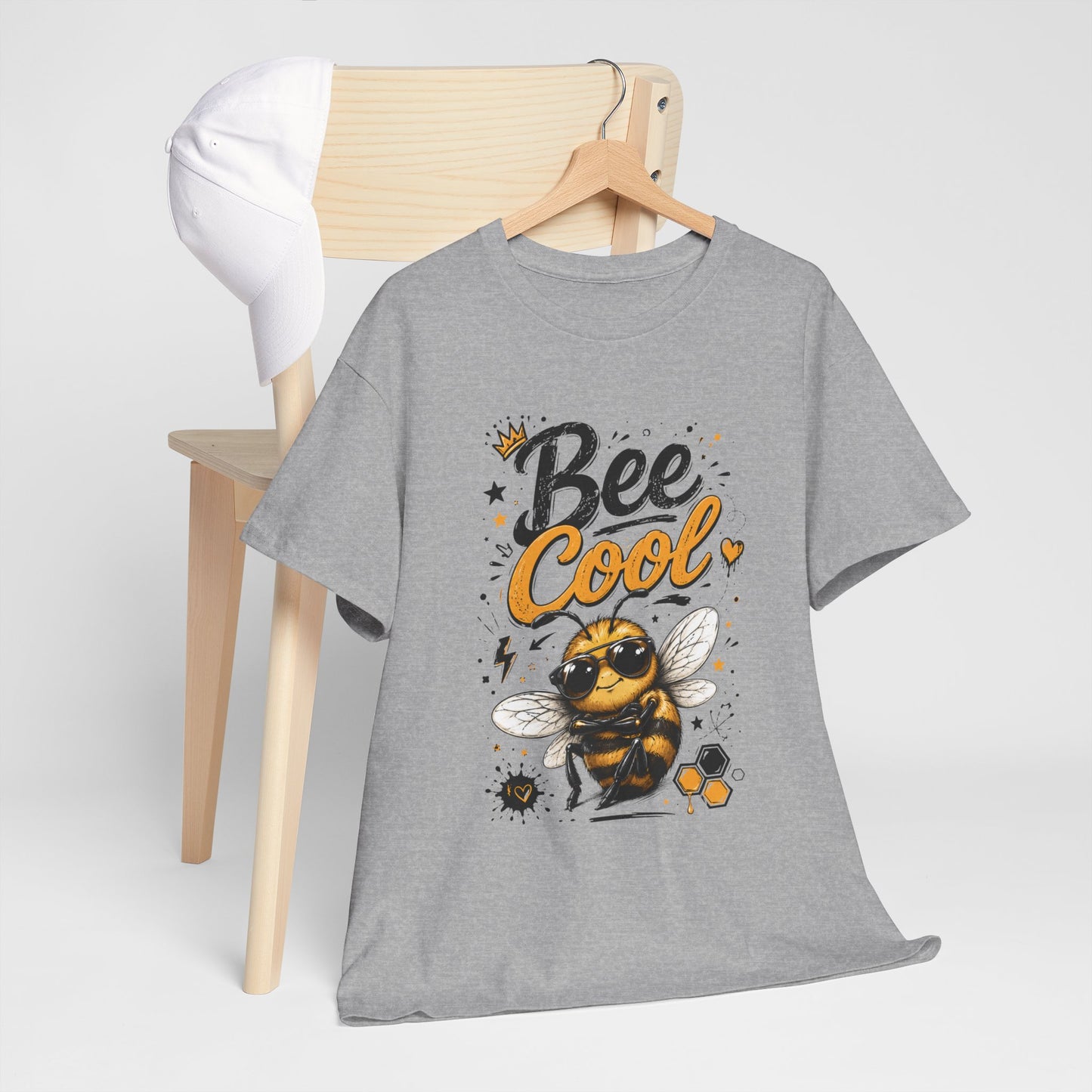 Tee Shirt Bee Cool Abeille Humour – T-Shirt Animal Mignon avec Lunettes – Cadeau Homme Femme Amateur d’Abeilles
