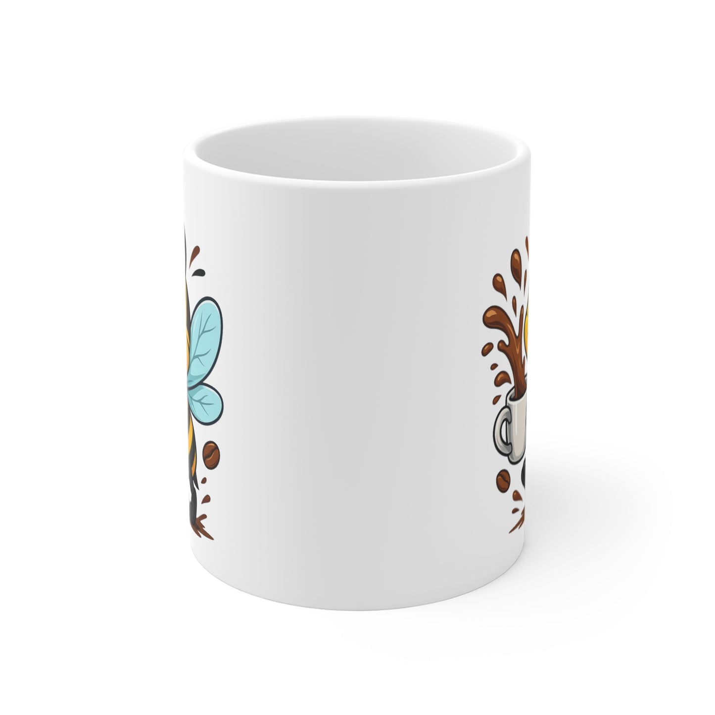 Mug Abeille Café – Tasse Céramique 325ml – Design Cartoon Mignon – Cadeau Original Amateur de Café