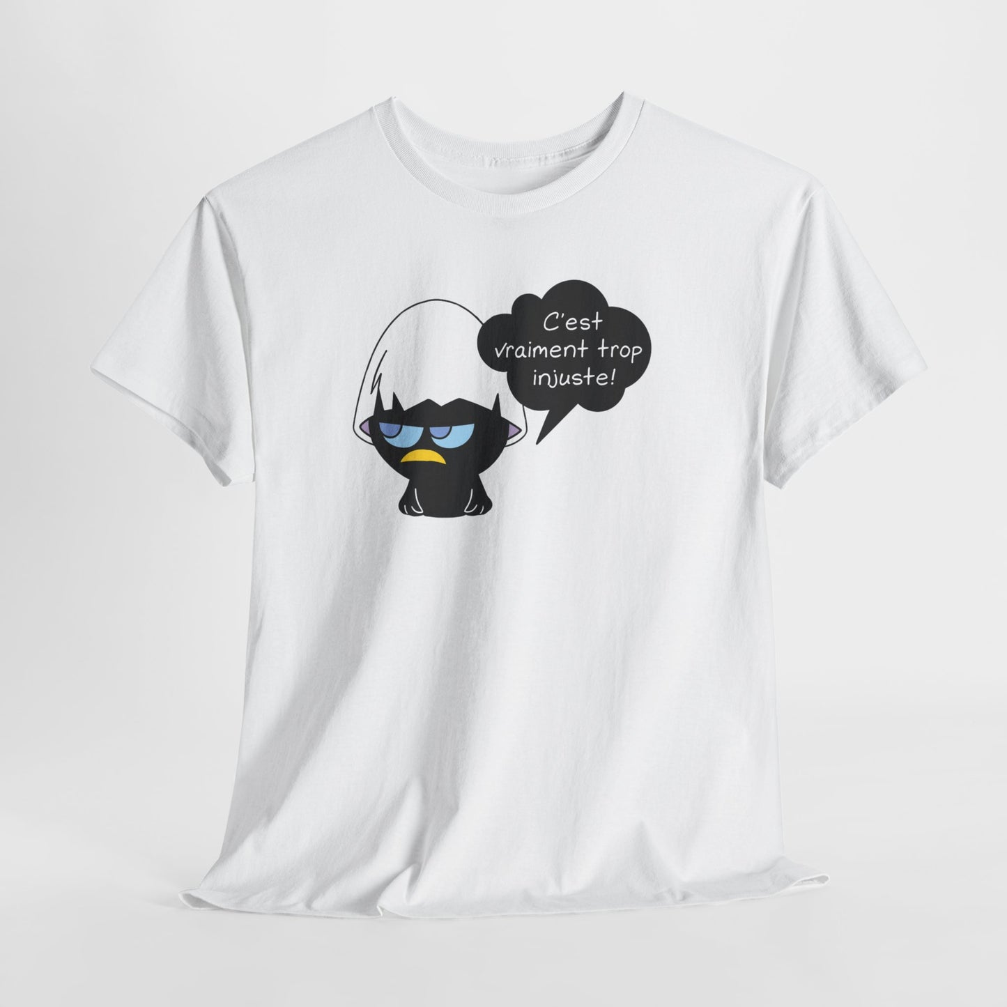 Tee-Shirt Humour  Calimero Râleur Homme Femme – C'est Vraiment Trop Injuste – Cadeau Drôle Personne Boudeuse Mécontente