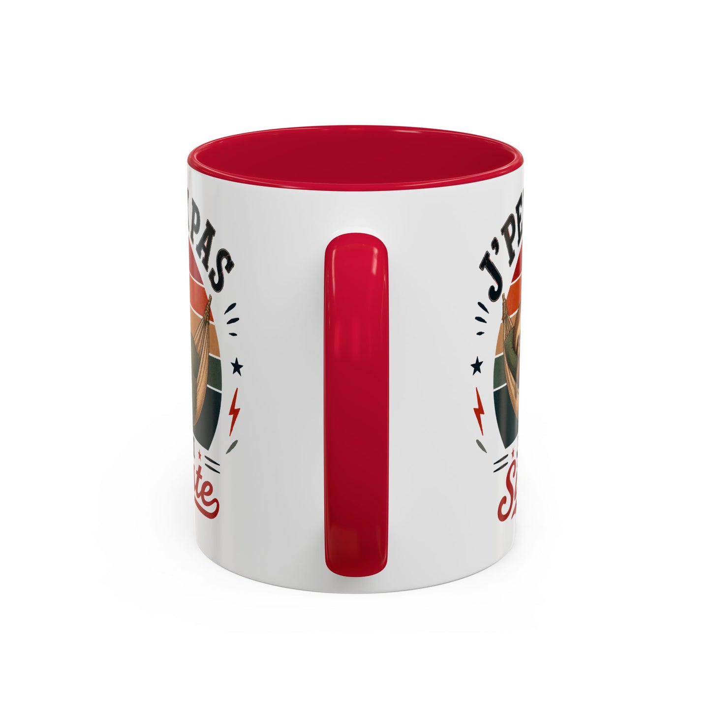 Tasse J’Peux Pas J’Ai Sieste – Mug Humour Paresseux Relaxation Vintage – Cadeau Détente Homme Femme 325ml