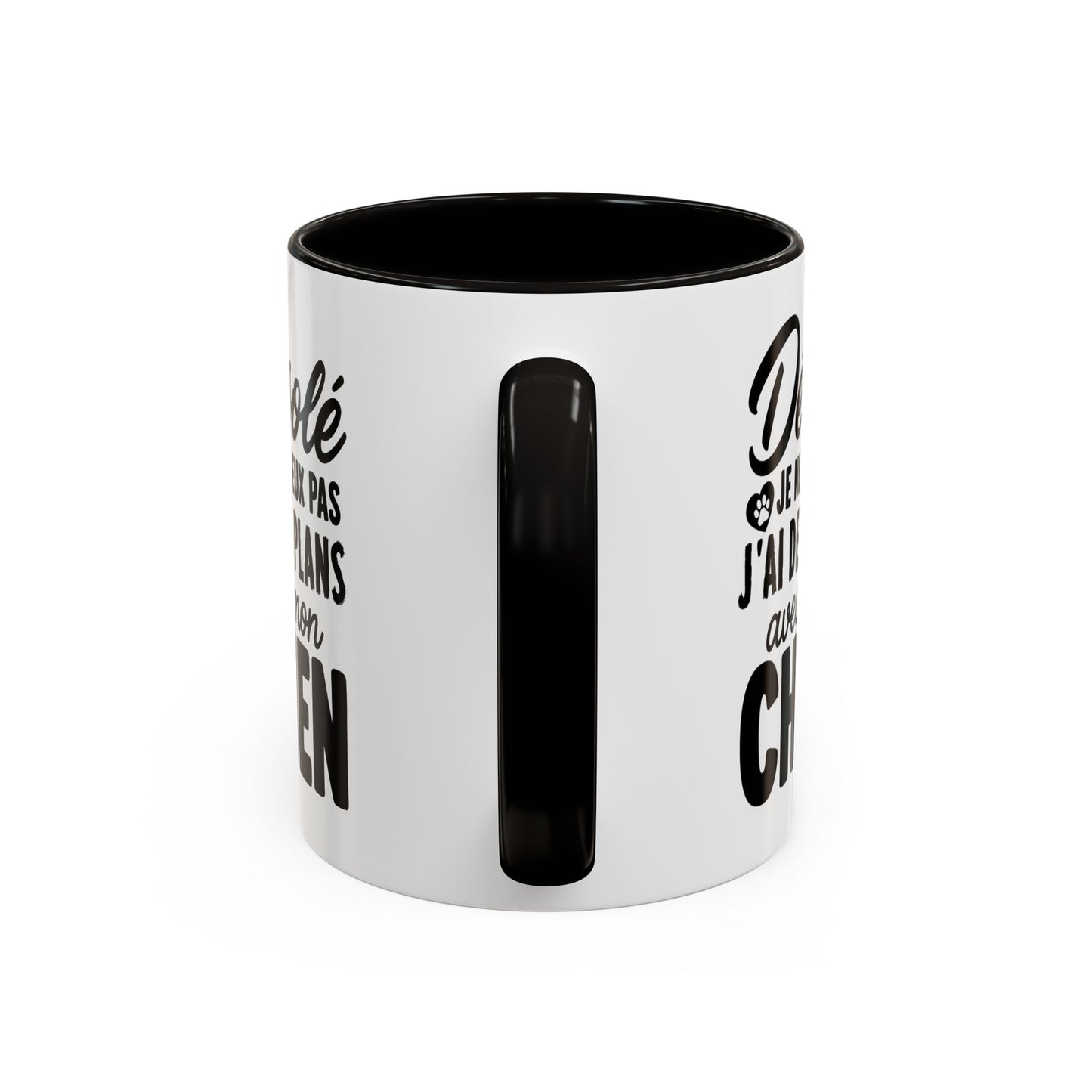 Mug Chien Homme et Femme – Tasse Humour pour Maître et Maîtresse – Cadeau Amoureux des Chiens – Idée Cadeau Propriétaire de Chien et Passionné d’Animaux – 325 ml Noir Bleu Rouge