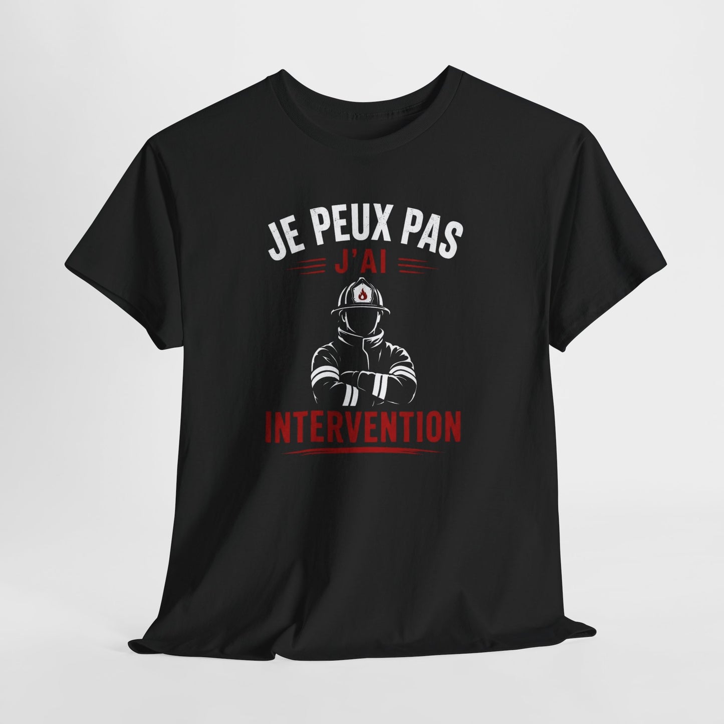 Tee-Shirt Pompier Homme et Femme – Sapeur-Pompier Intervention Secours – Cadeau Original pour Pompier Professionnel ou Volontaire