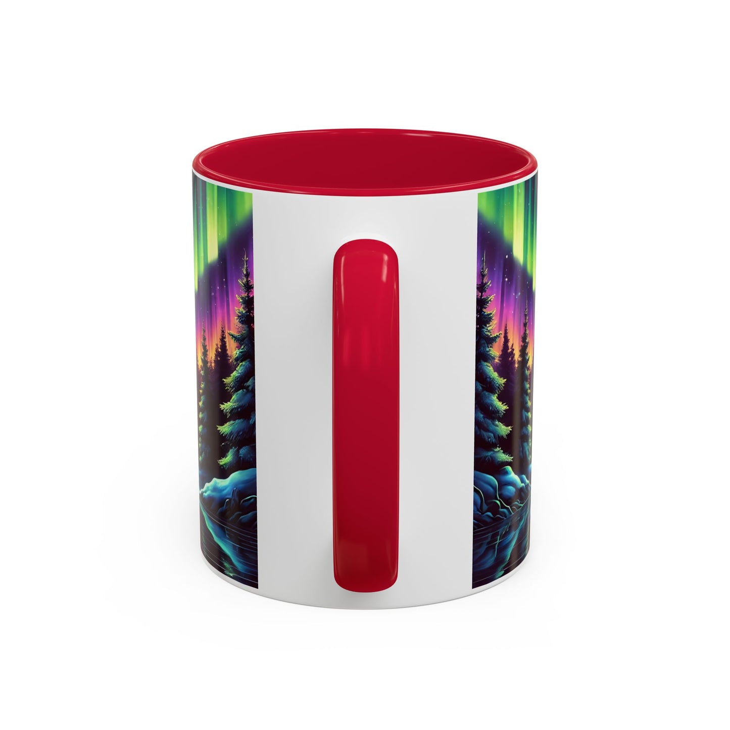 Mug Loup Mystique Aurore Boréale – Tasse Loup Hurlant Pleine Lune – Cadeau Fantaisie Nature 325ml