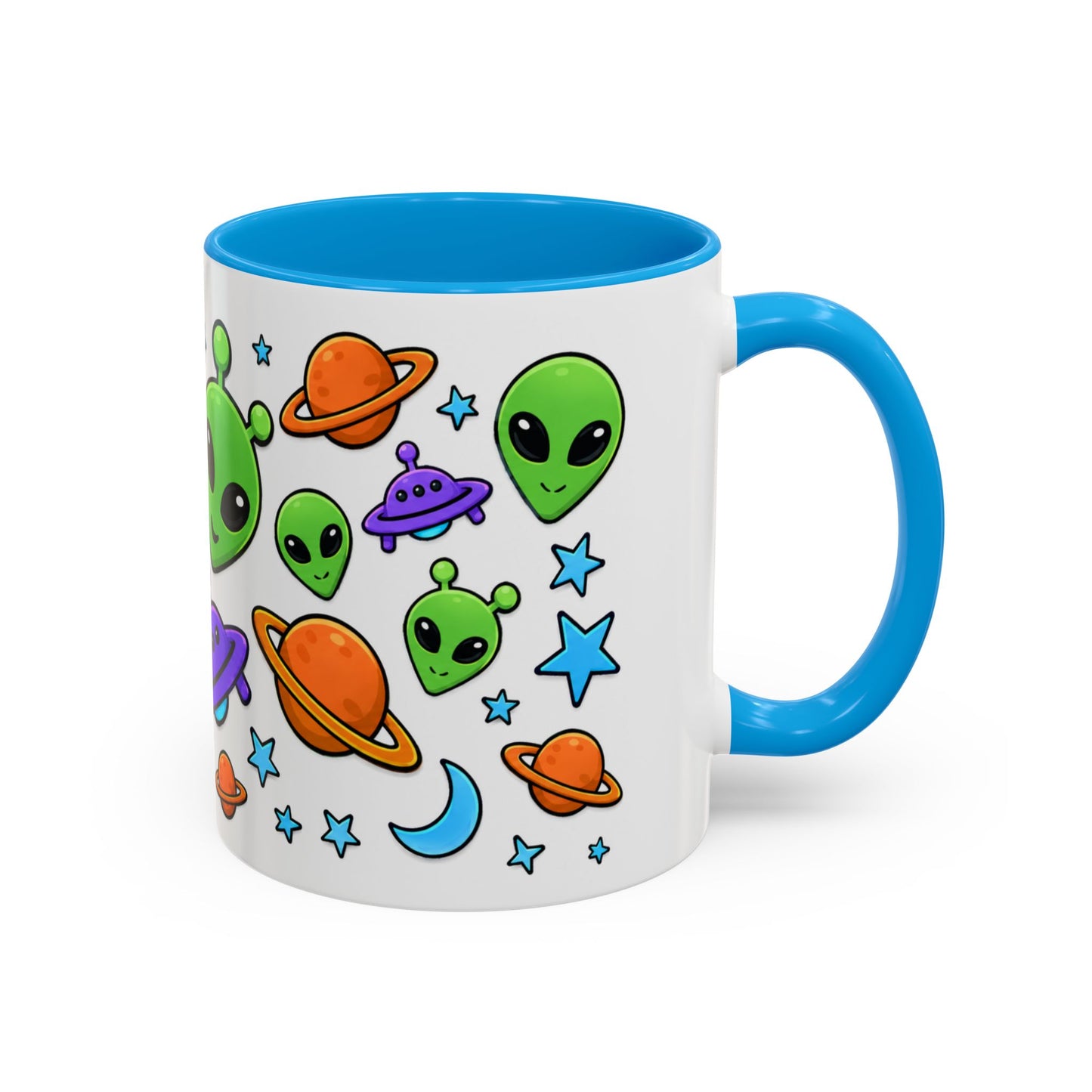 Tasse Aliens Kawaii – Mug Extraterrestres Colorés – Cadeau Espace et Univers Cartoon 325ml