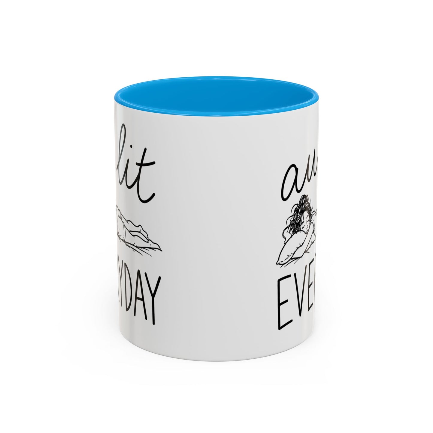 Mug Femme Fatigue et Détente – “Au Lit Everyday” – Tasse Humour Femme Dormir Relax – Cadeau Original Femme – Céramique 325ml Noir Bleu Rouge
