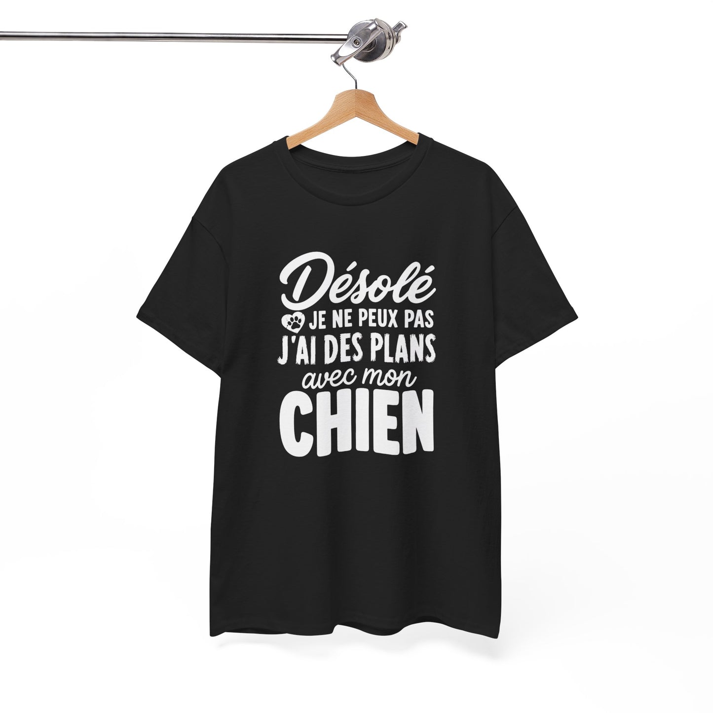 T-Shirt Chien Homme et Femme – Cadeau Amoureux des Chiens – Humour Propriétaire Maître Maîtresse – Passion Animaux Compagnon Canin