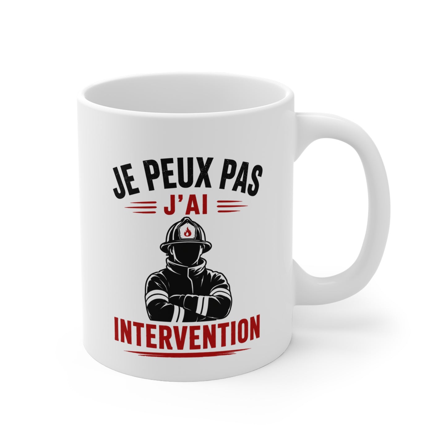 Mug Pompier Homme et Femme – Sapeur-Pompier Intervention Secours – Cadeau Original pour Pompier Professionnel ou Volontaire 325 ml