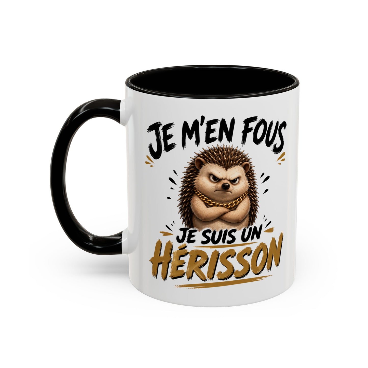 Tasse Je M’En Fous Je Suis Un Hérisson – Mug Hérisson Humoristique – Cadeau Homme Femme Amoureux des Animaux 325ml