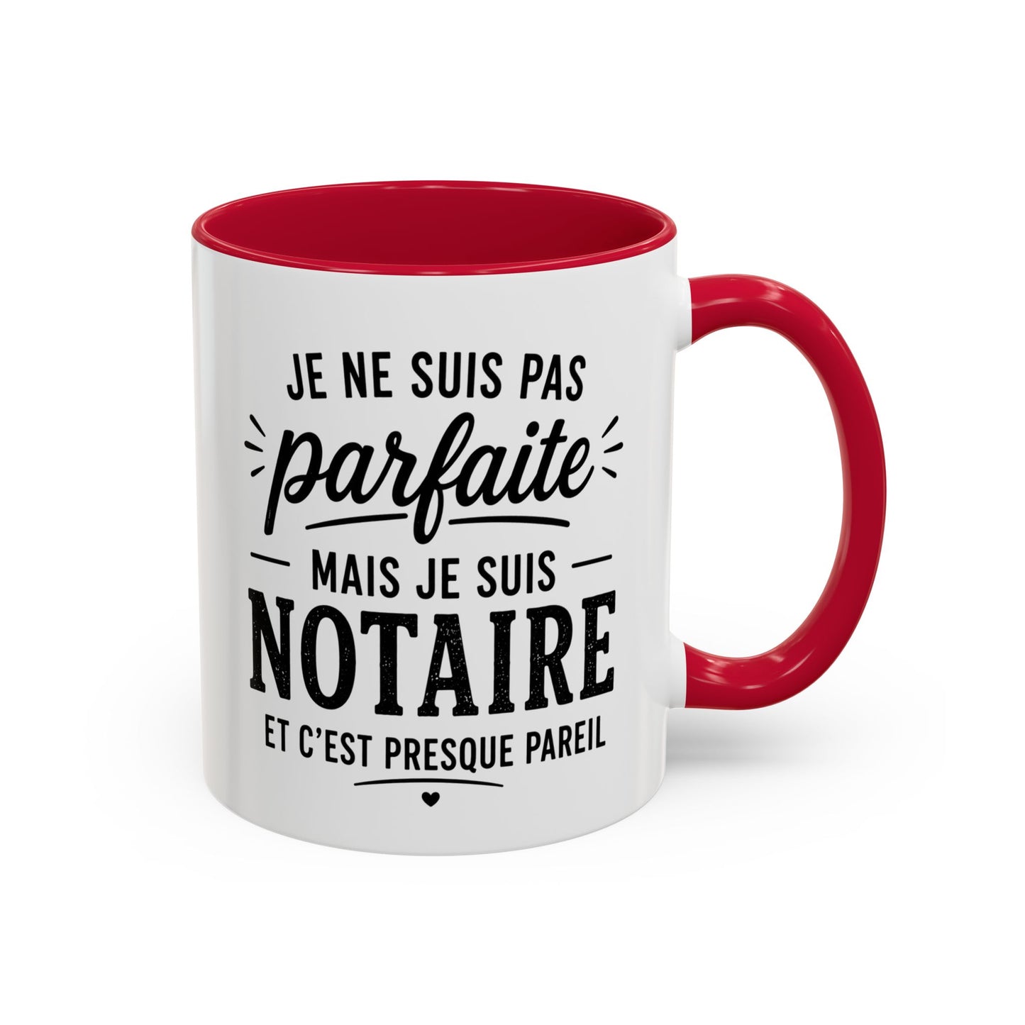 Mug Notaire Femme – Tasse Humour Métier Juridique Droit Justice – Idée Cadeau Original Notaire Femme Noir Bleu Rouge