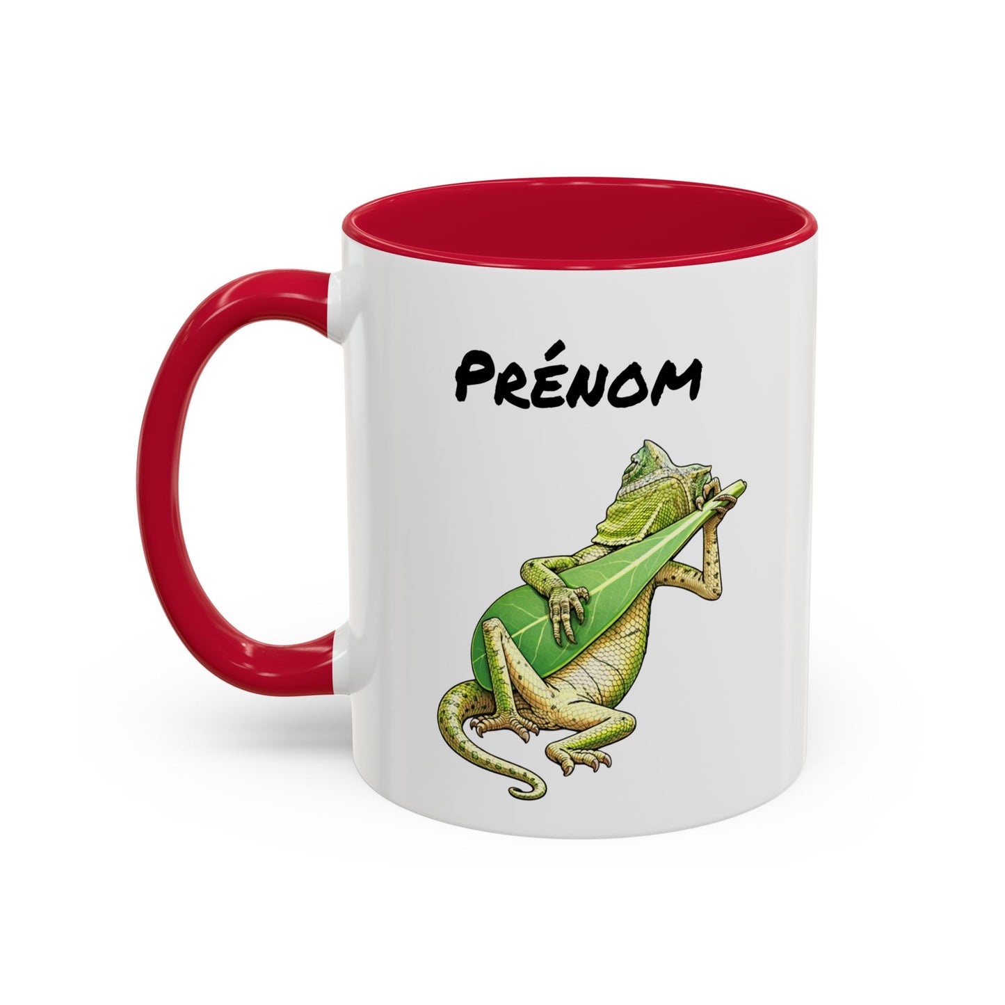 Tasse Iguane Guitare Personnalisable 325ml – Mug Céramique Animal Musicien Tropical Prénom Cadeau Original
