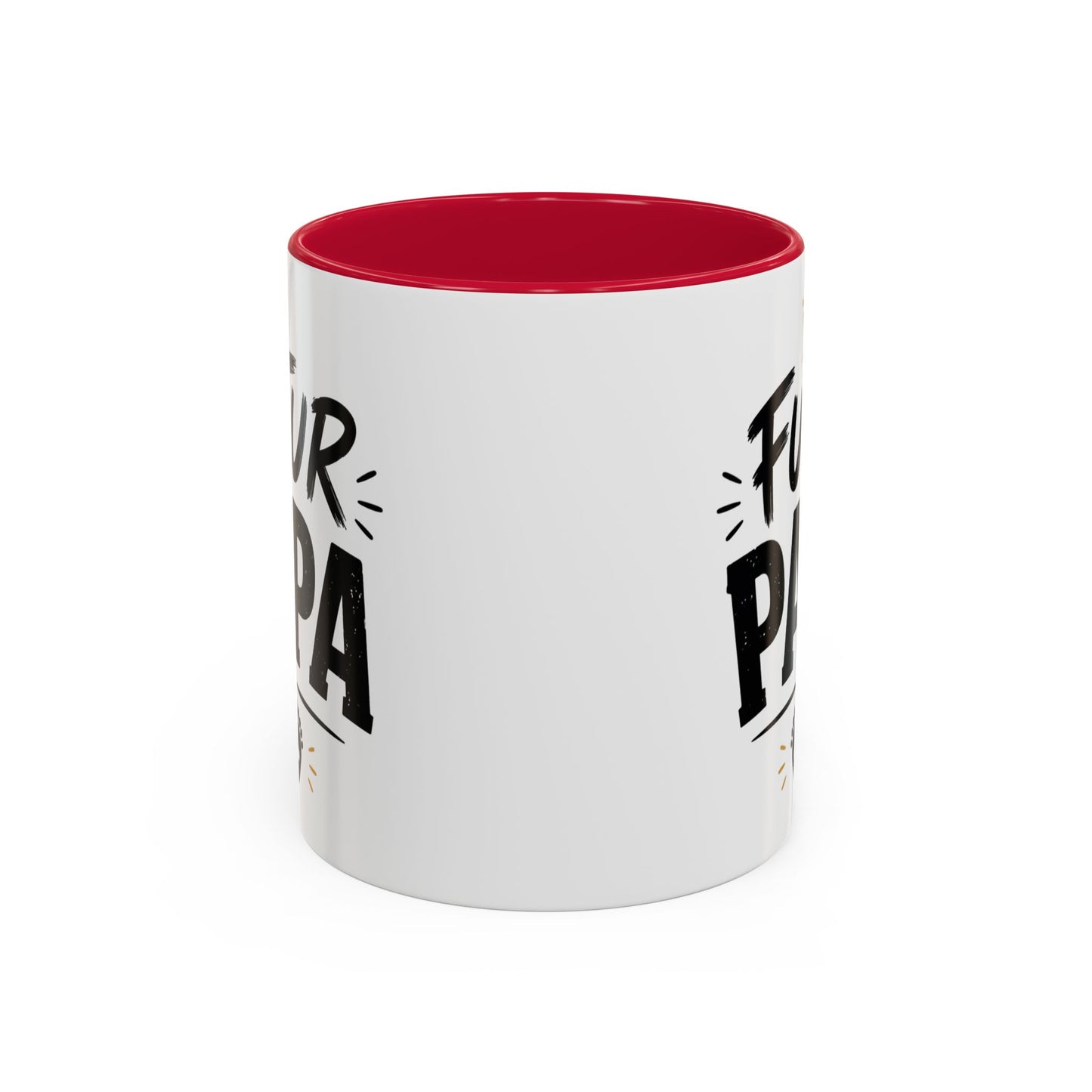 Mug Futur Papa – Tasse Grossesse avec Couronne et Pieds Bébé – Cadeau Future Papa Annonce Grossesse – Céramique 325ml Noir Bleu Rouge