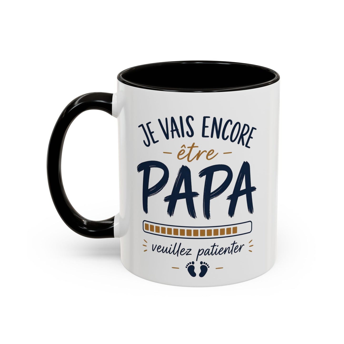 Mug Je Vais Encore Être Papa – Tasse Annonce Grossesse Humoristique – Cadeau Futur Papa Bébé Famille – Céramique 325ml Noir Bleu Rouge
