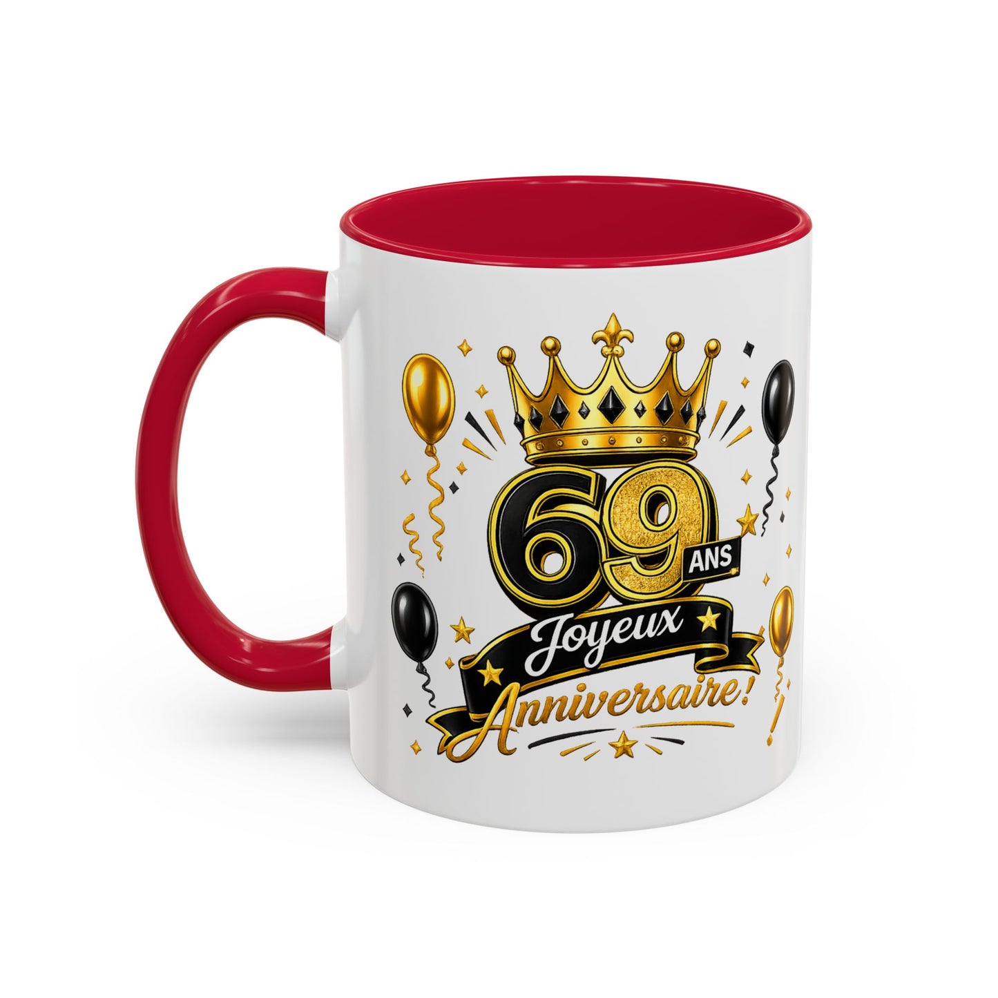 Mug Joyeux 69 Ans – Tasse Anniversaire 69 Ans – Cadeau Original pour Femme Homme – Idée Cadeau 69e Anniversaire