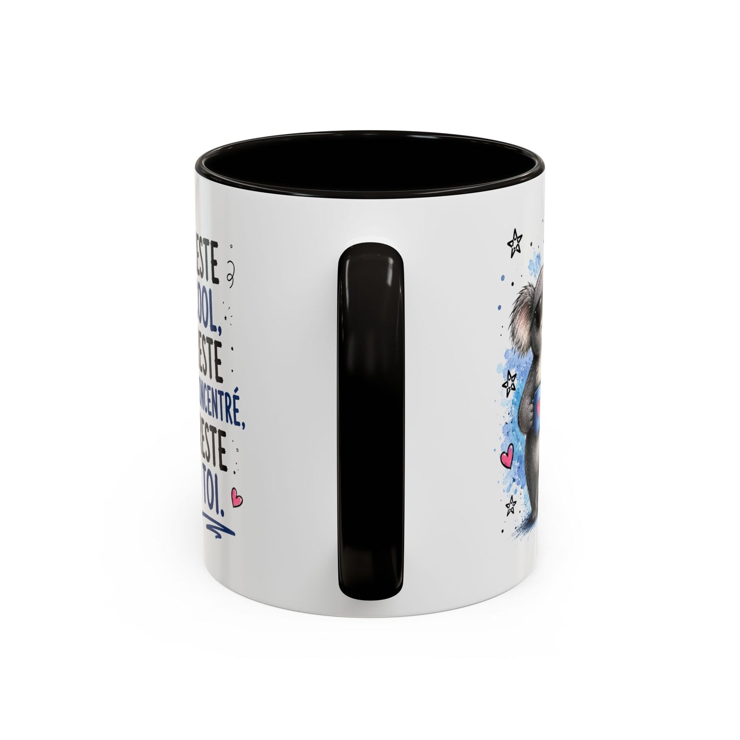Tasse Koala Drôle Homme Femme – Mug Reste cool reste concentré reste toi – Cadeau Humour Positif 325 ml
