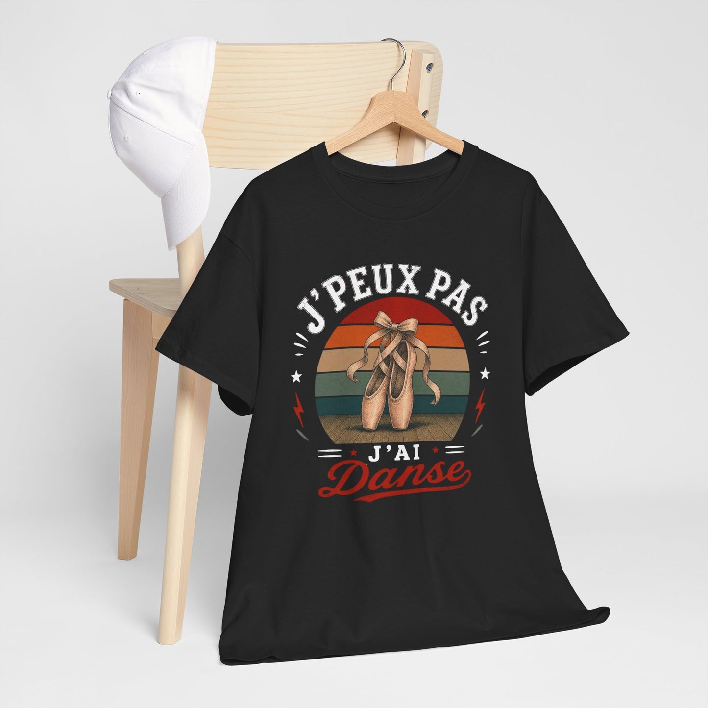 T-Shirt J’Peux Pas J’Ai Danse – Tee Shirt Danseuse Ballet Vintage – Cadeau Passion Danse Classique Femme
