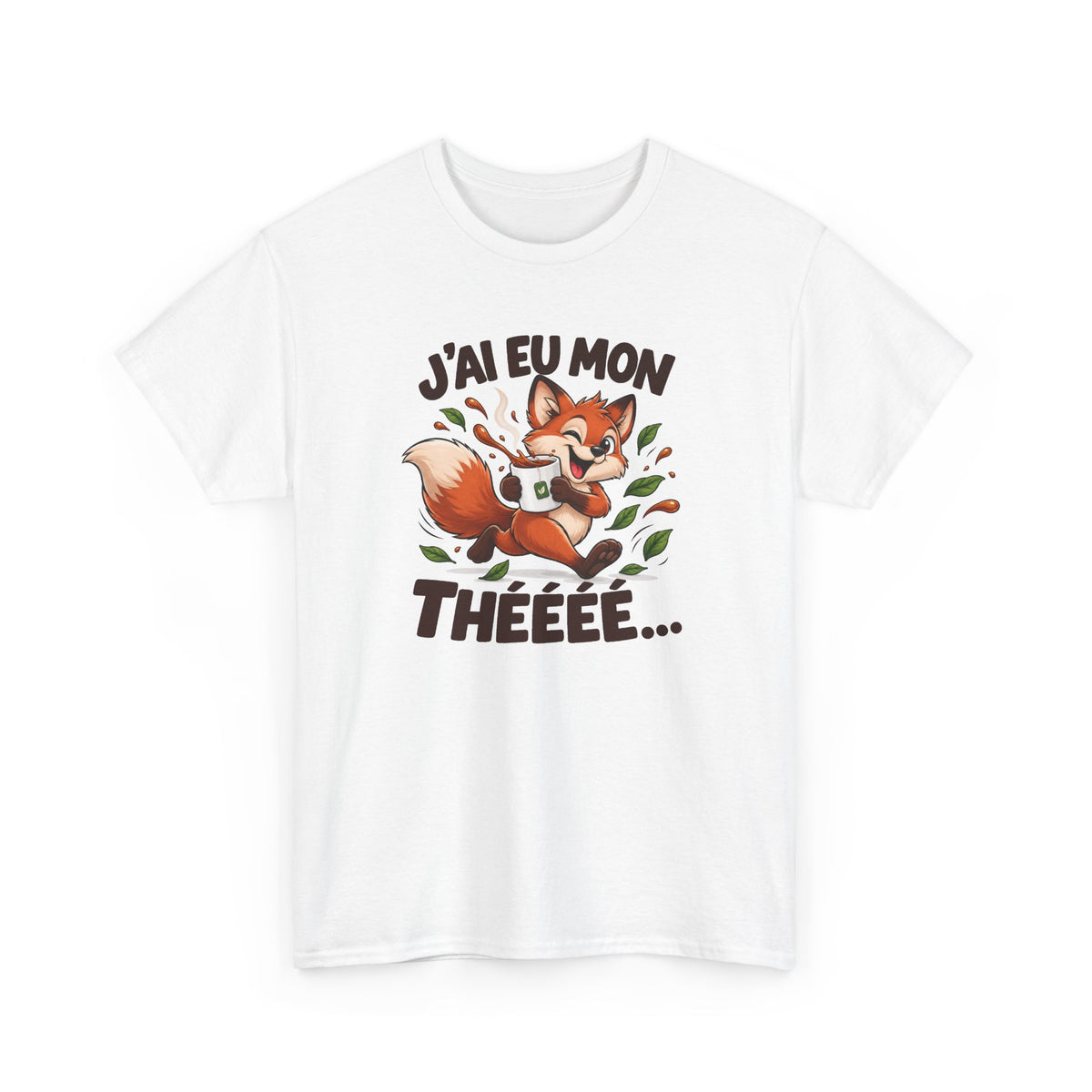 Tee Shirt Thé Homme Femme – J’ai Eu Mon Thé – T-Shirt Humour Renard Amoureux du Thé Cadeau Original
