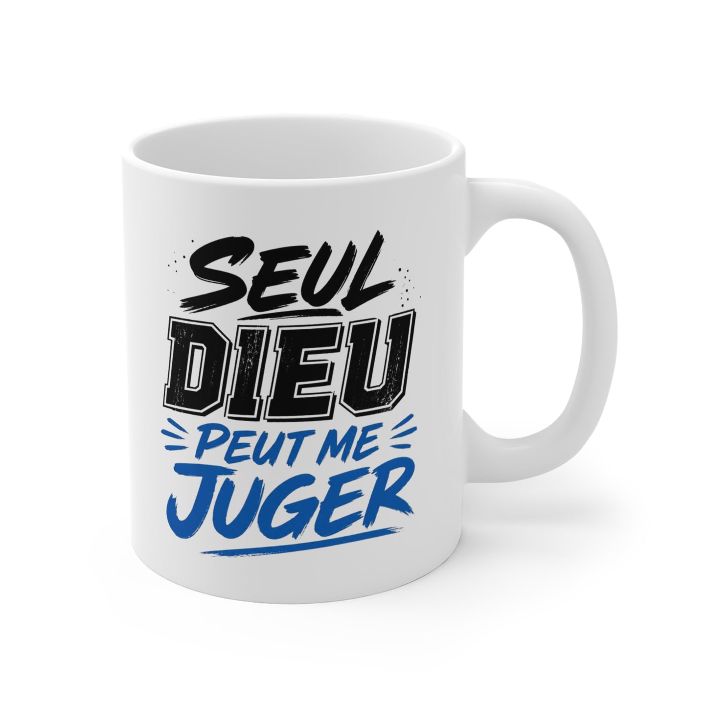 Tasse Seul Dieu Peut Me Juger – Mug Citation Inspirante et Motivante –  Idée Cadeau Humour Homme Femme 325ml