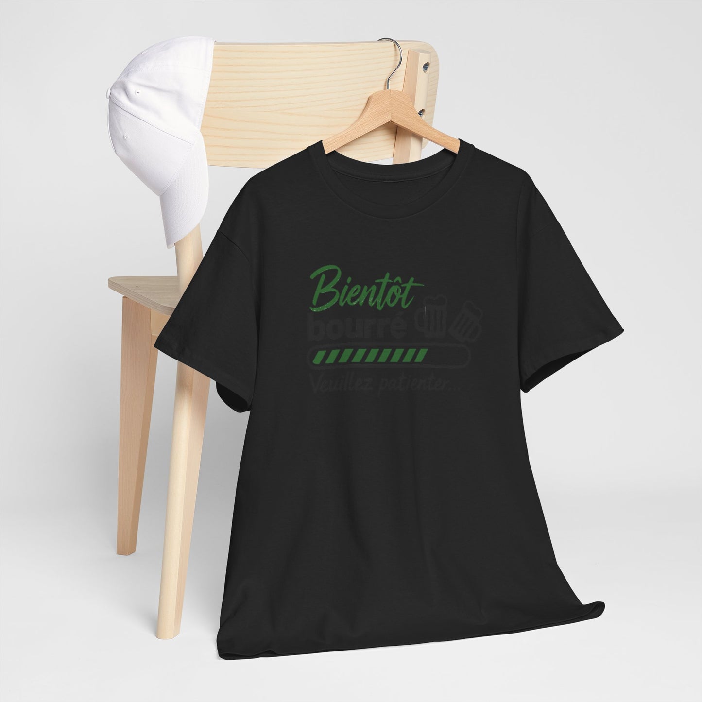 T-Shirt Humour Apéro Homme Femme – Tee Shirt Bientôt Prêt Apéro – Cadeau Drôle Soirée Bière Noir Blanc Gris