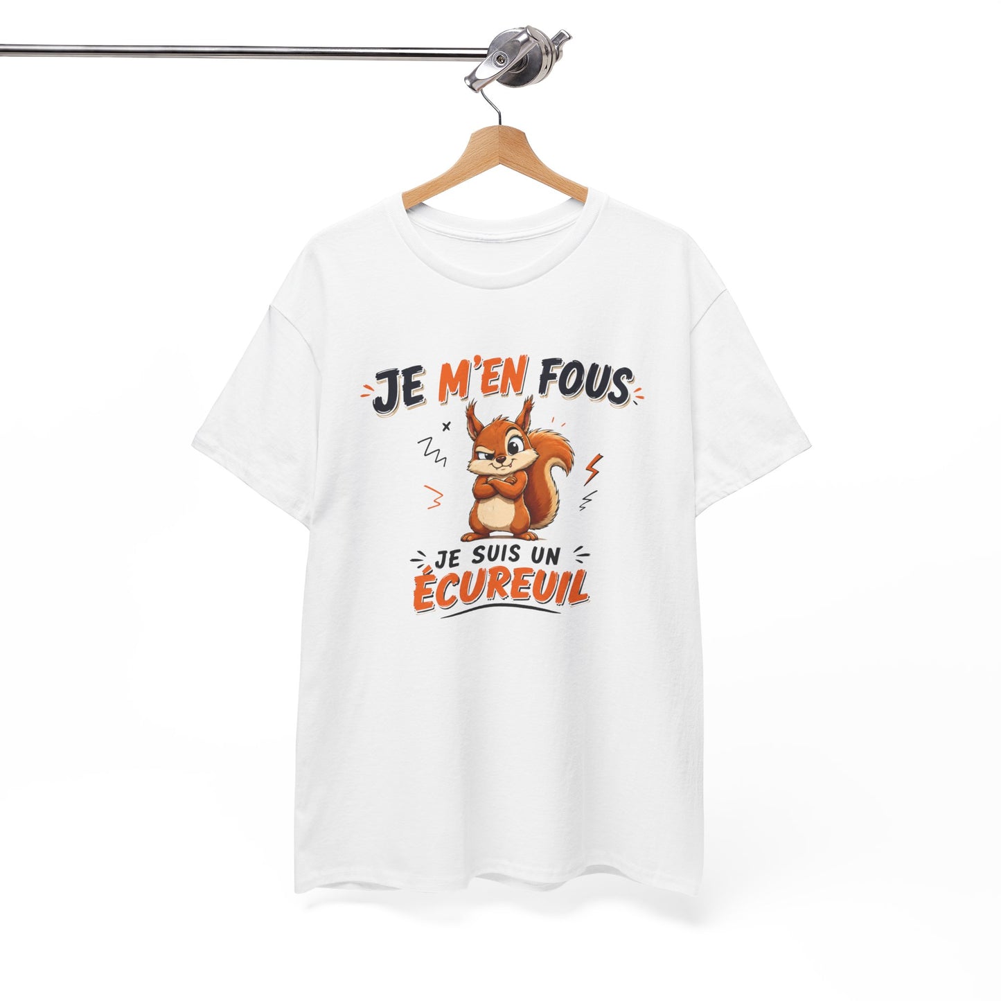 Tee-Shirt Je M’en Fous Je Suis Un Écureuil – Écureuil Drôle Humoristique – Cadeau Homme Femme Amoureux des Animaux