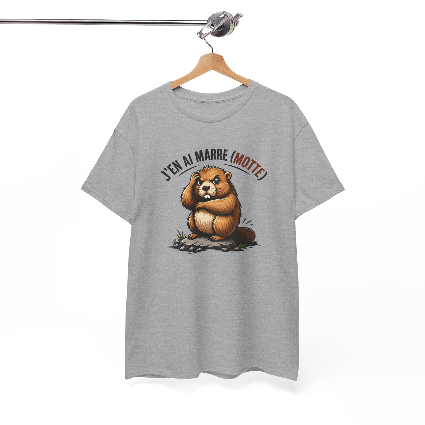 Tee Shirt J’en Ai Marre Motte Homme Femme – Marmotte Humour – T-Shirt Drôle Jeu de Mots Cadeau Original