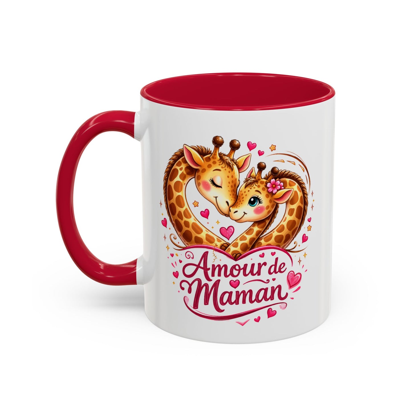 Tasse Amour de Maman Girafes – Mug Mignon Mère Enfant – Cadeau Fête des Mères Anniversaire – Céramique 325ml