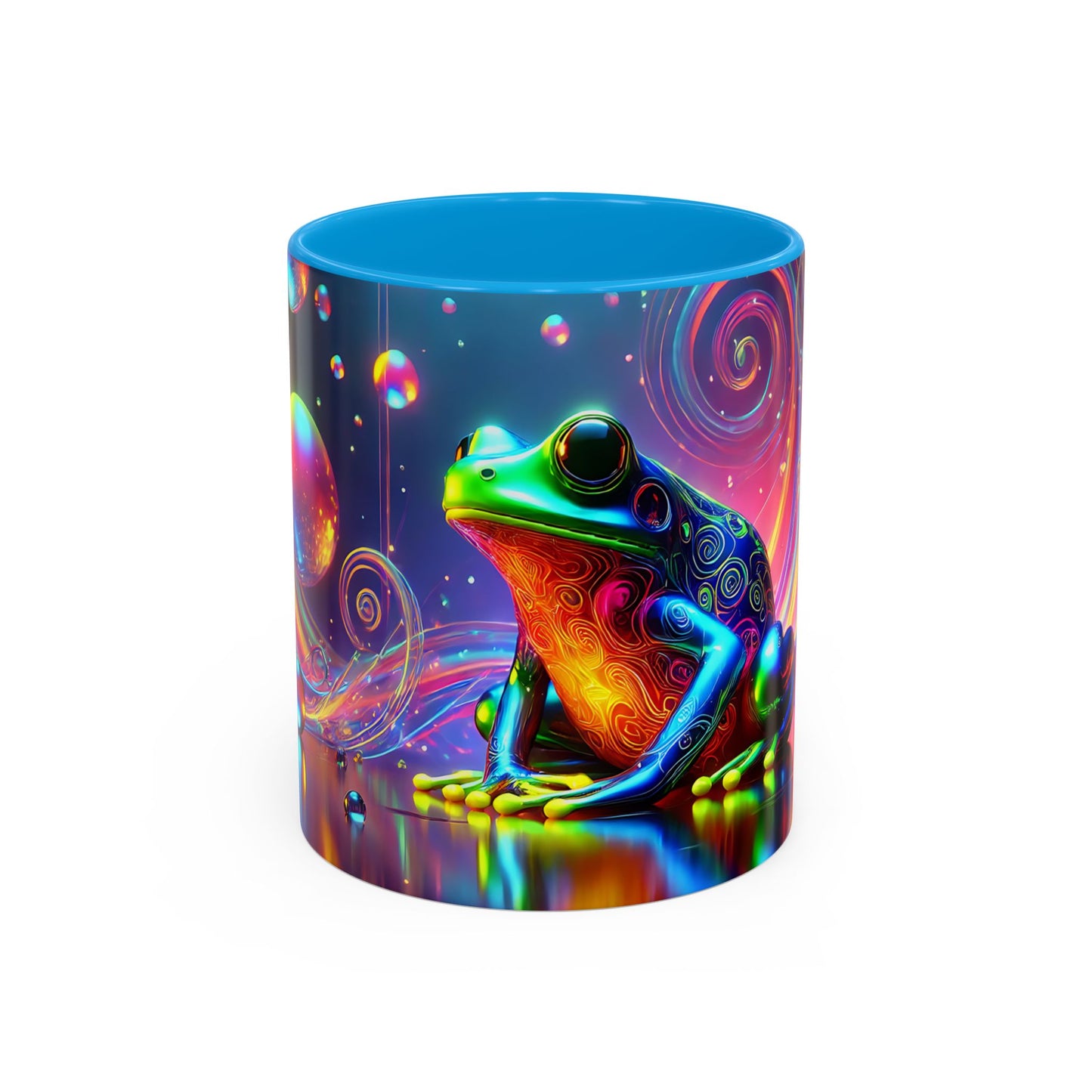 Mug Grenouille Psychédélique Colorée – Tasse Art Néon Fantaisie avec Effet Rainbow et Univers Abstrait – Cadeau Original 325ml