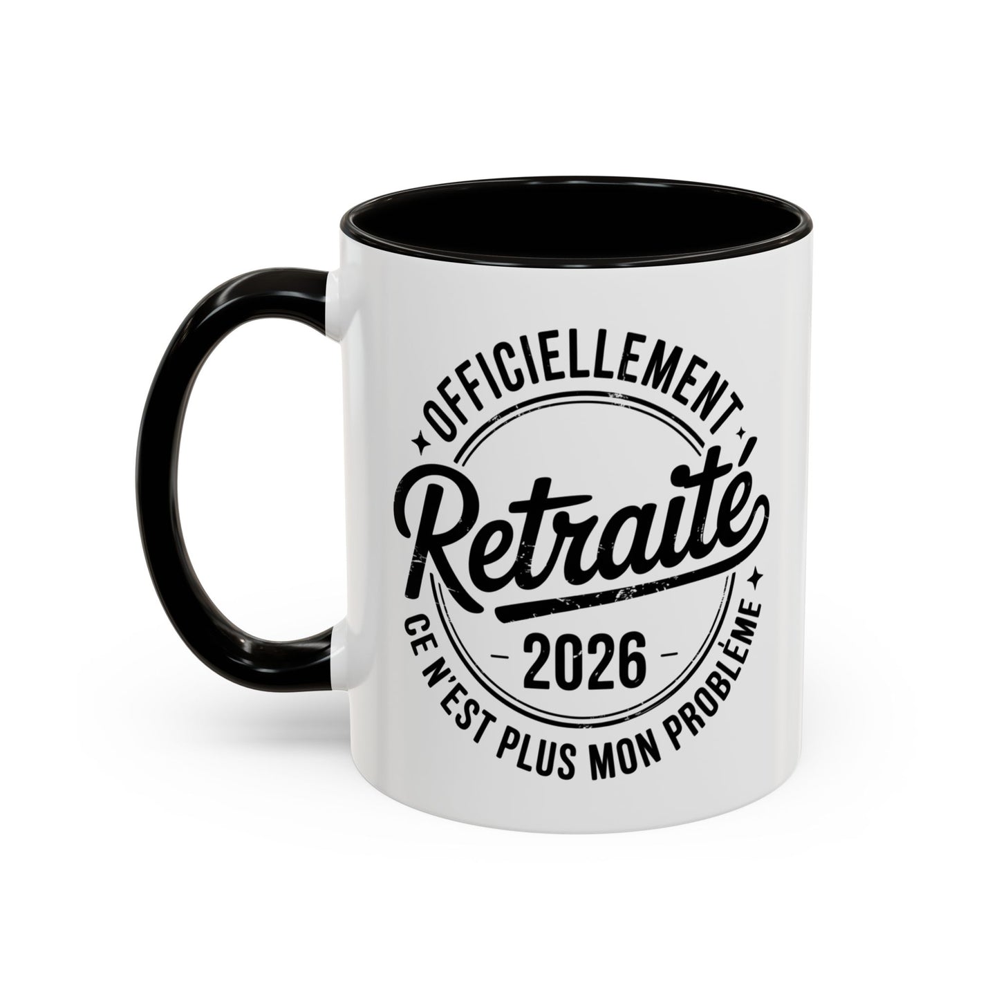 Mug Retraite 2026 Homme – Tasse Officiellement Retraité Vintage – Cadeau Départ Collègue Homme