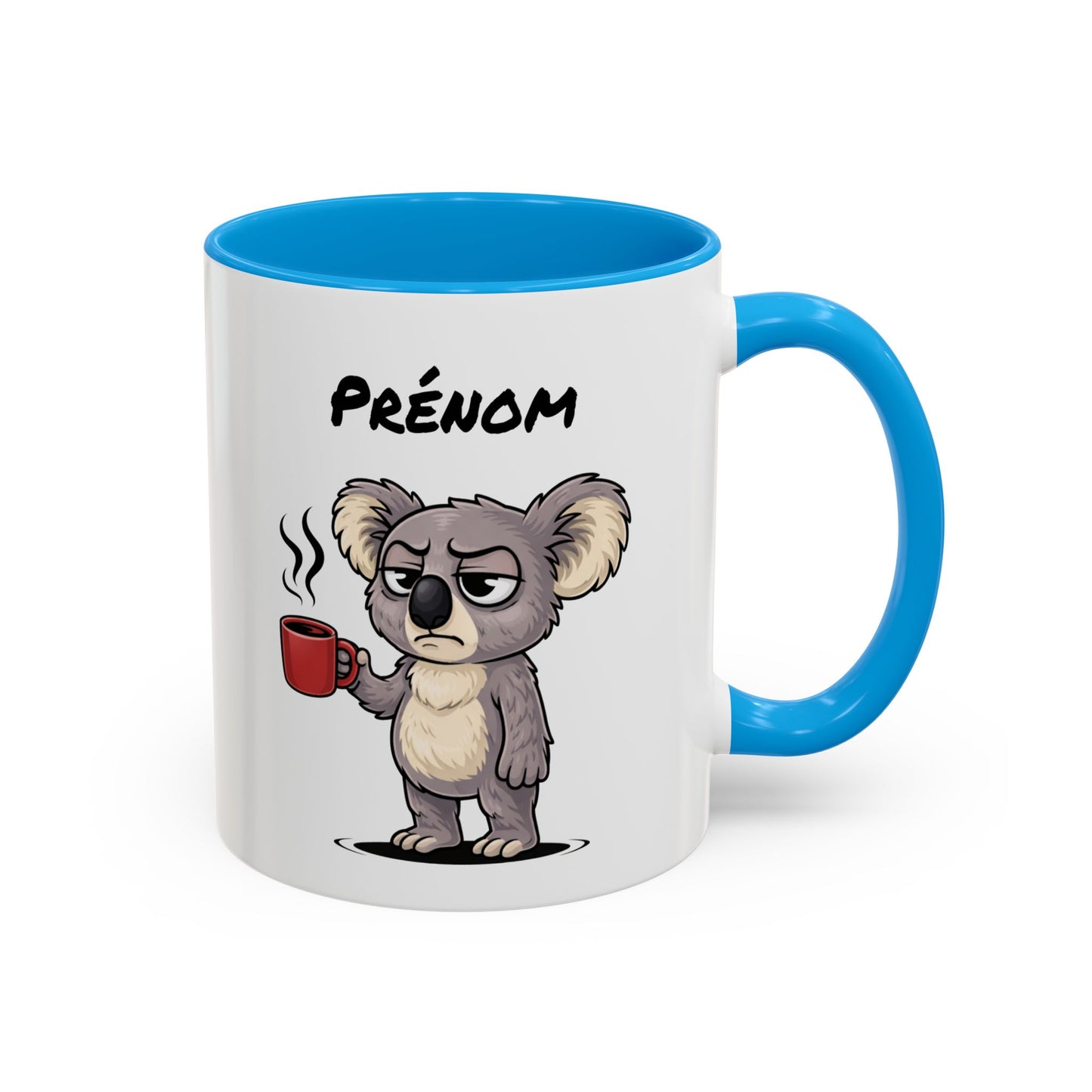 Mug Koala Fatigué Personnalisable 325ml – Tasse Café Humour Animal Mignon Drôle Réveil Difficile Travail Bureau