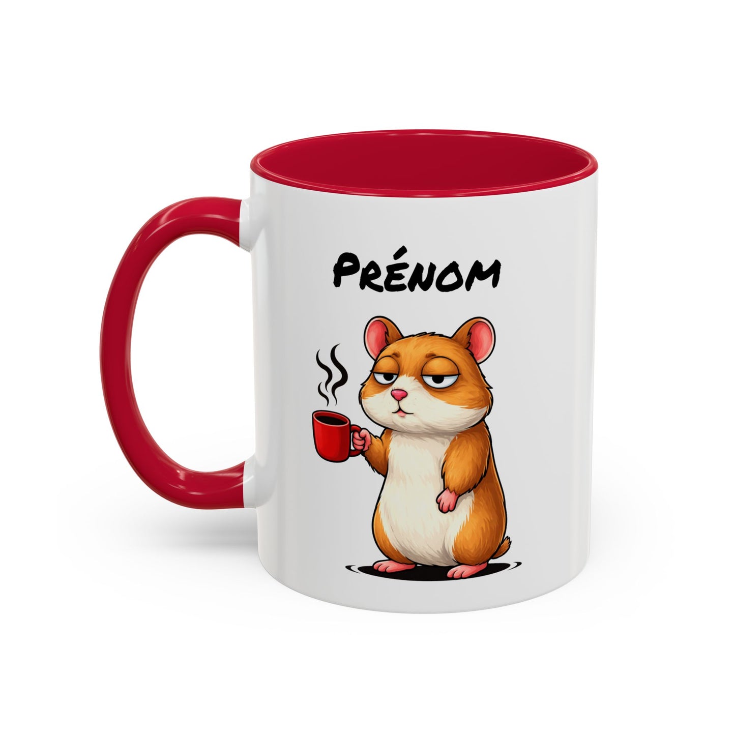 Mug Hamster Personnalisable 325ml – Tasse Café Humour Fatigue Matin Mignon Cadeau