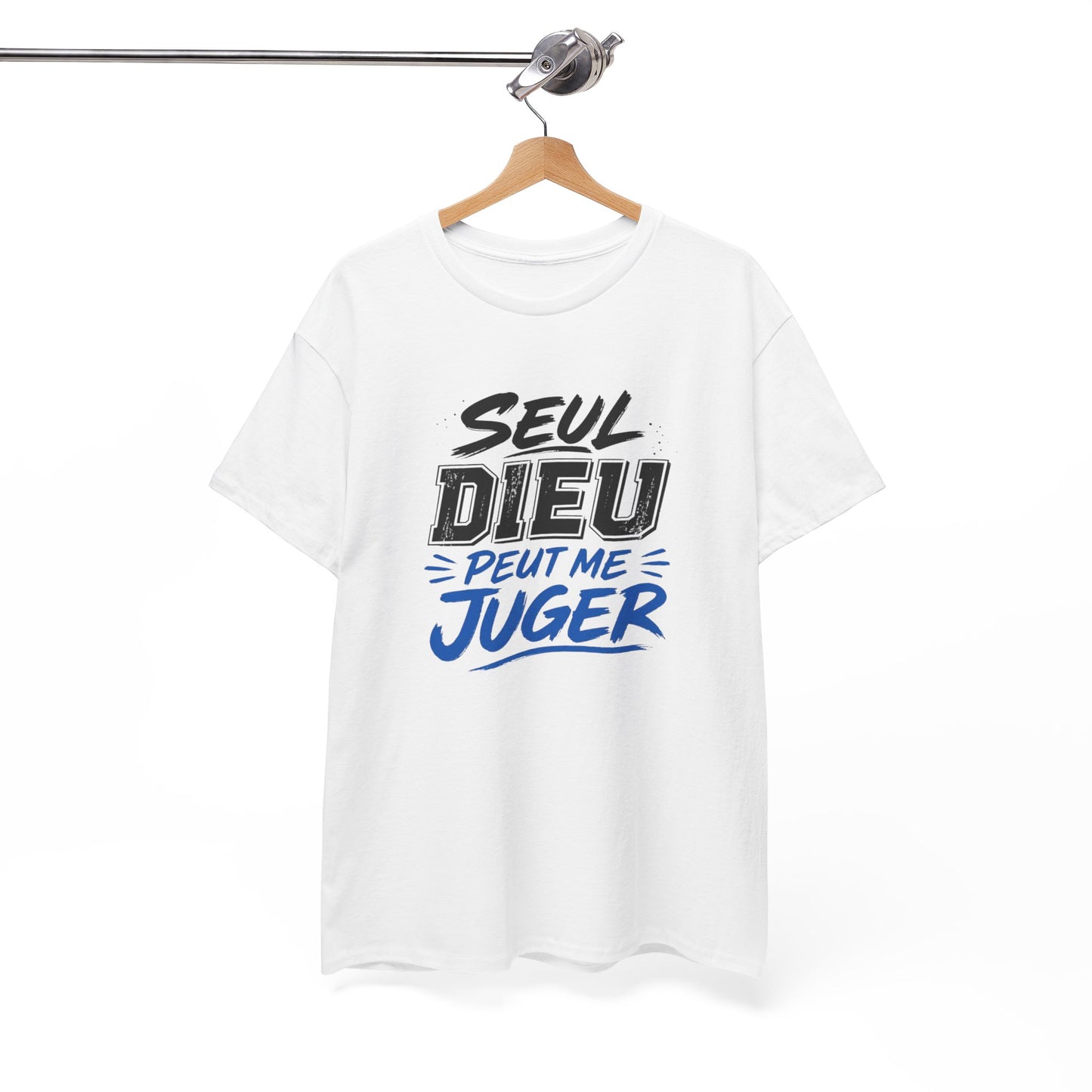 T-Shirt Seul Dieu Peut Me Juger – Tee Shirt Citation Motivation Humour – Cadeau Homme Femme
