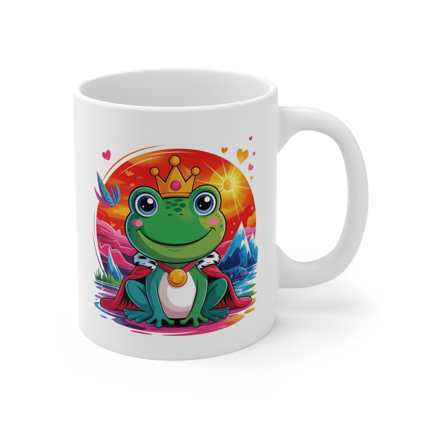 Tasse Grenouille Princesse – Mug Cartoon Coloré avec Couronne – Design Féérique et Mignon – Cadeau Fun 325ml