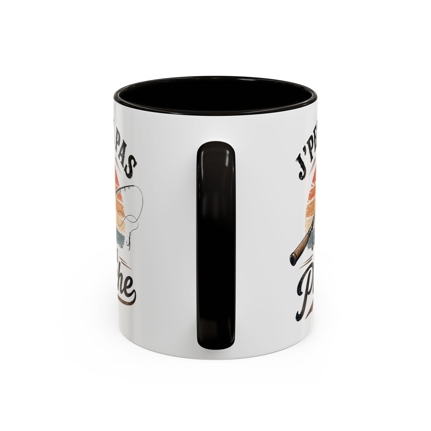 Tasse J’Peux Pas J’Ai Pêche – Mug Pêche Vintage Humoristique – Cadeau Pêcheur Homme Nature 325ml
