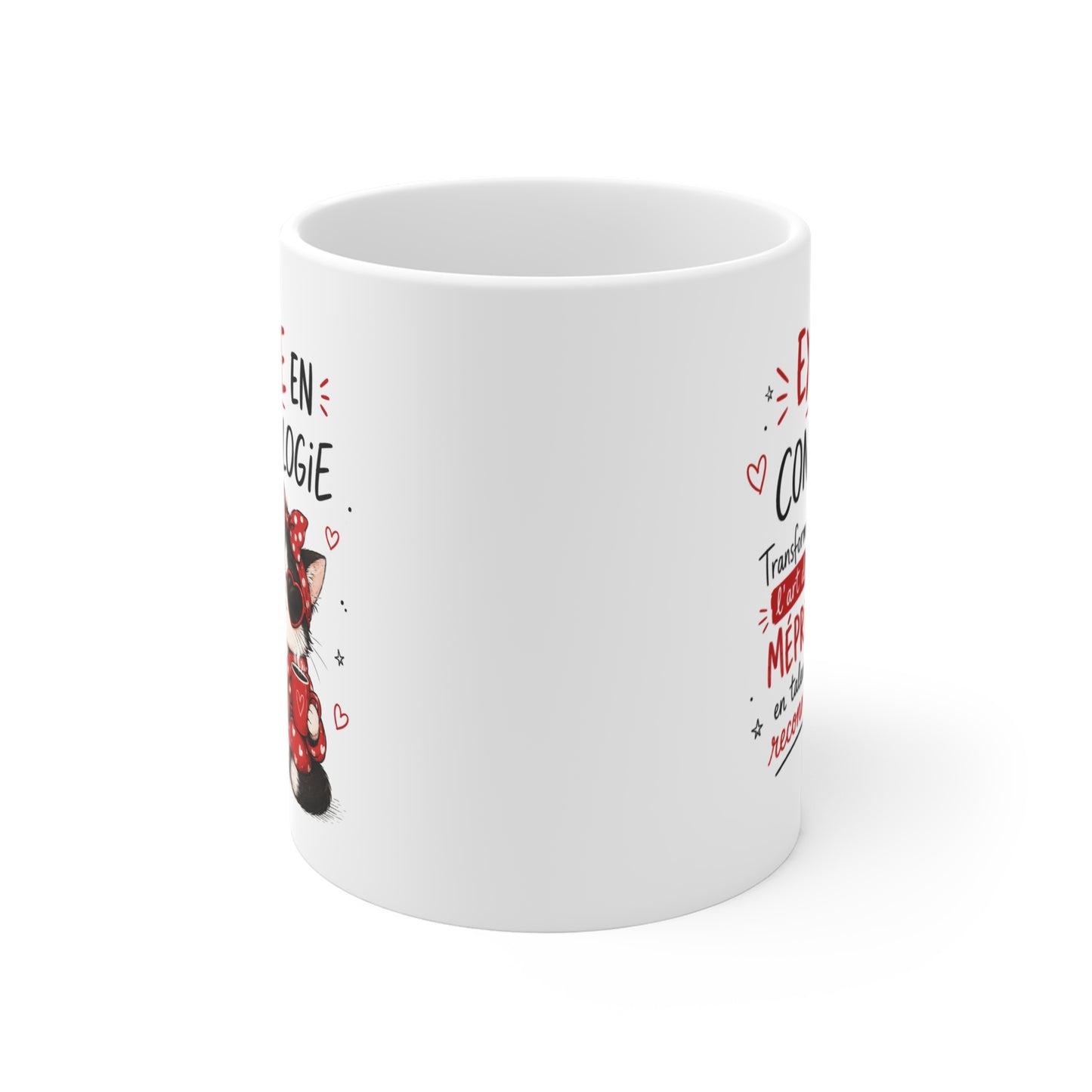 Tasse Experte en Connassologie – Mug Chat Humour Femme – L'Art du Mépris en Talent Reconnu 325 ml