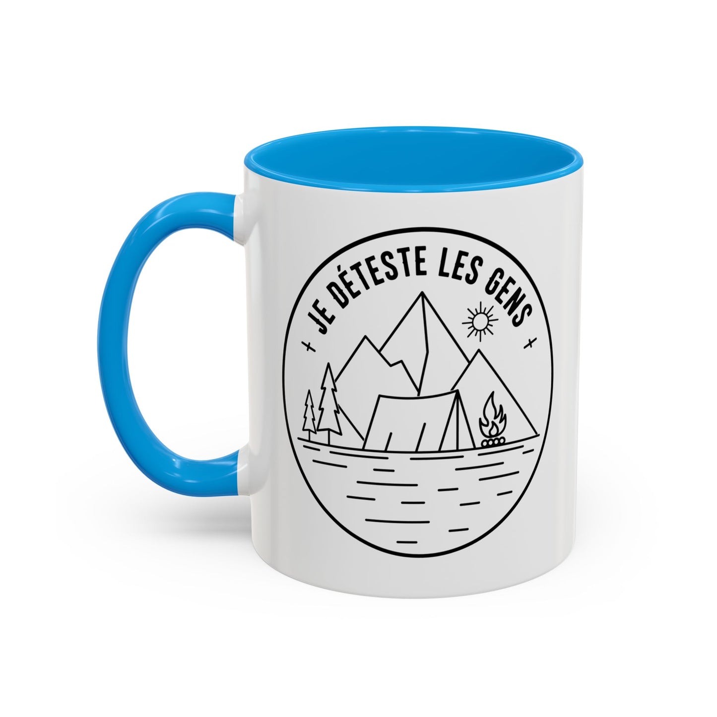 Tasse Camping Humour Homme et Femme – Mug Nature Montagne Tente Feu de Camp – Cadeau Original Randonneur Campeur Amateur de Plein Air – 325 ml