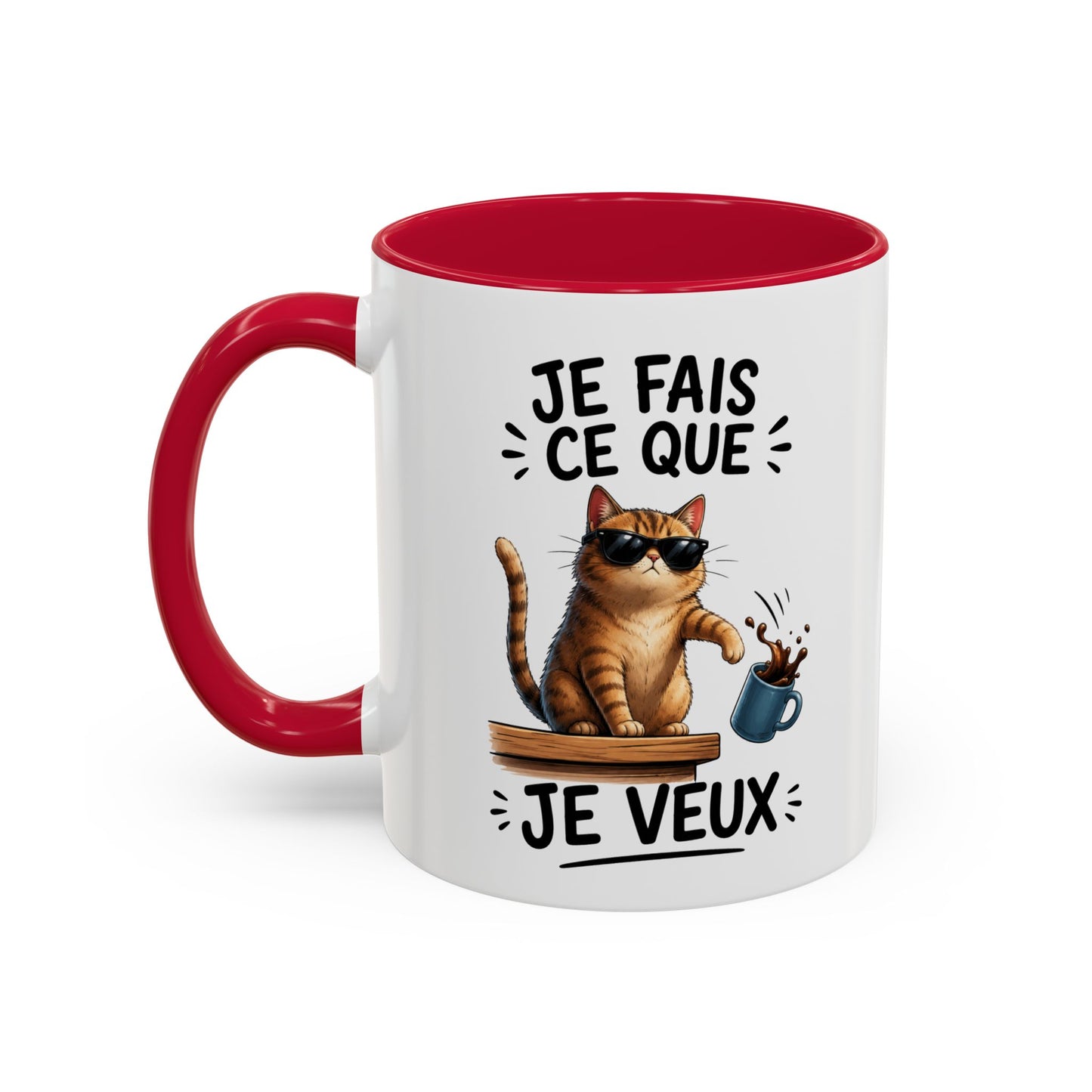 Tasse Je Fais Ce Que Je Veux – Mug Chat Humour Avec Café – Cadeau Homme Femme Amoureux des Chats 325ml