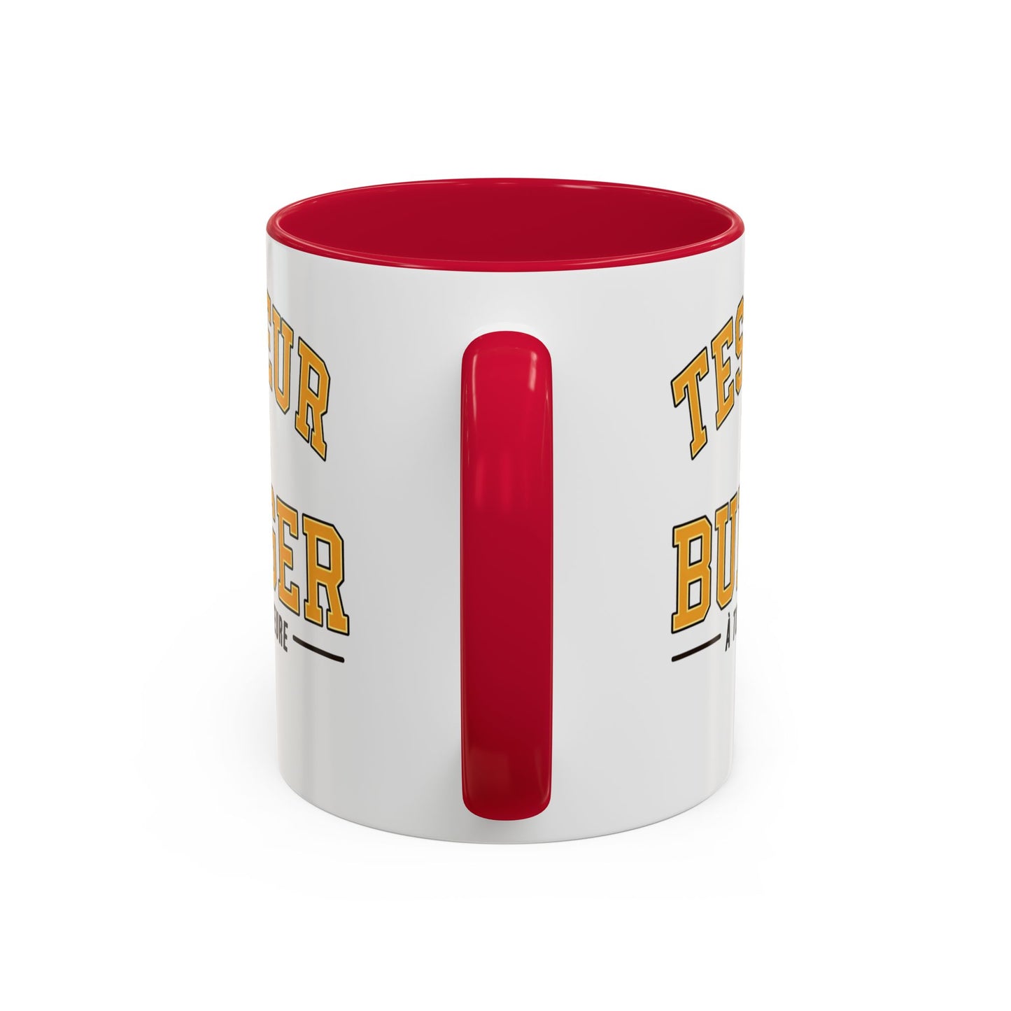 Mug Testeur de Burger – Tasse Humoristique Fast Food et Hamburger – Cadeau Gourmand Original – Céramique 325ml Noir Bleu Rouge