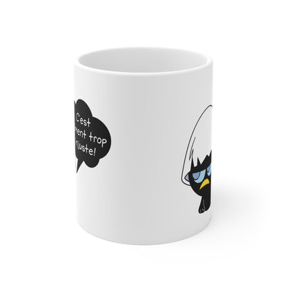 Mug Céramique Calimero Grognon – Tasse Humour “C’est Vraiment Trop Injuste” 325ml – Cadeau Original Café