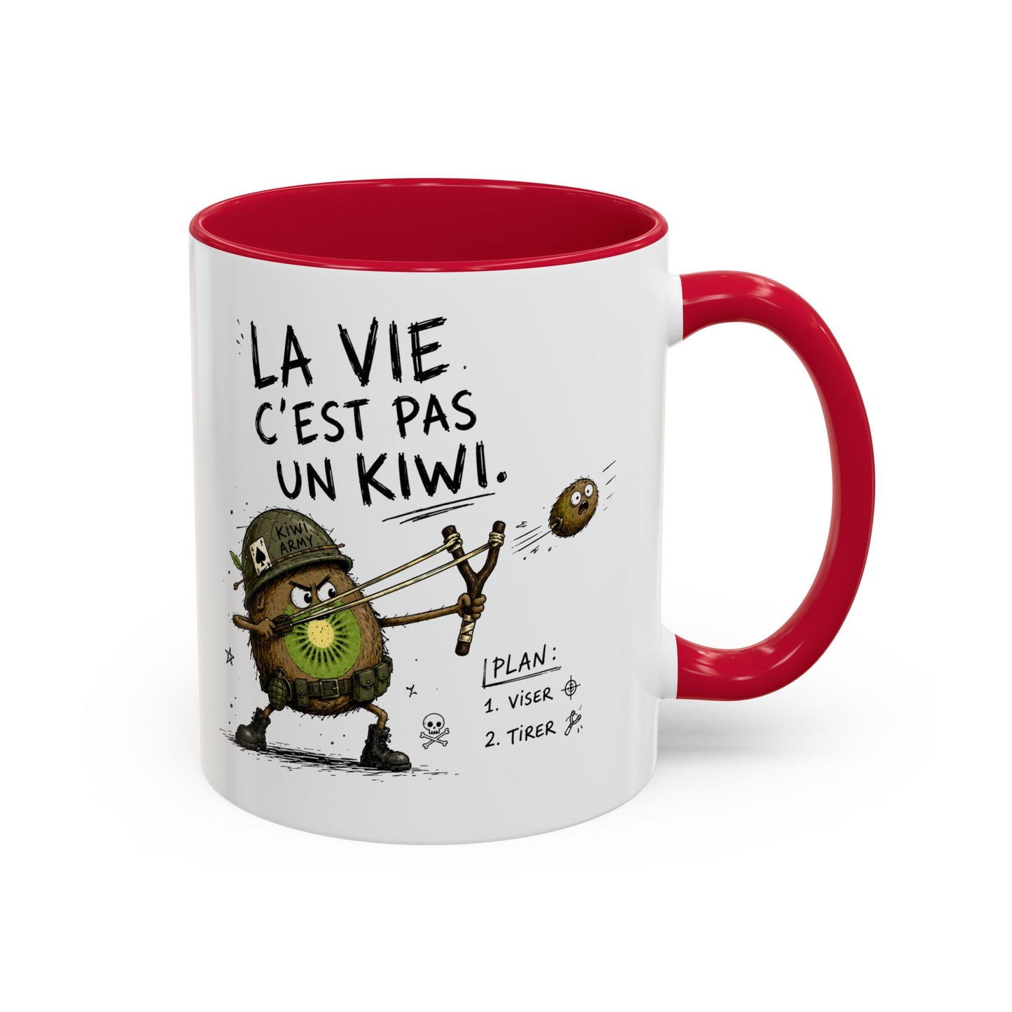Tasse La Vie C’est Pas Un Kiwi – Mug Humour Kiwi Soldat – Cadeau Original Homme Femme 325ml