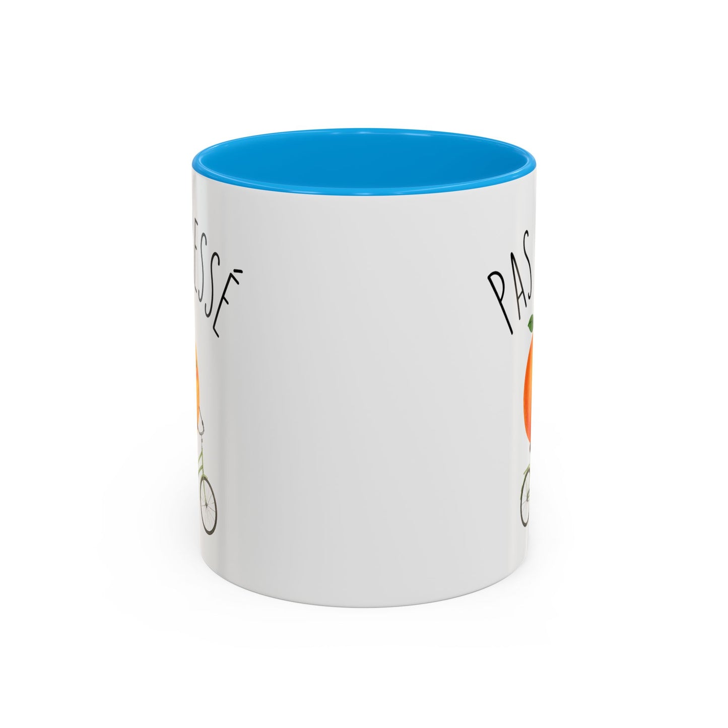 Tasse Humoristique “Pas Pressé” – Mug Orange Mignonne à Vélo – Design Relax et Fun 325ml