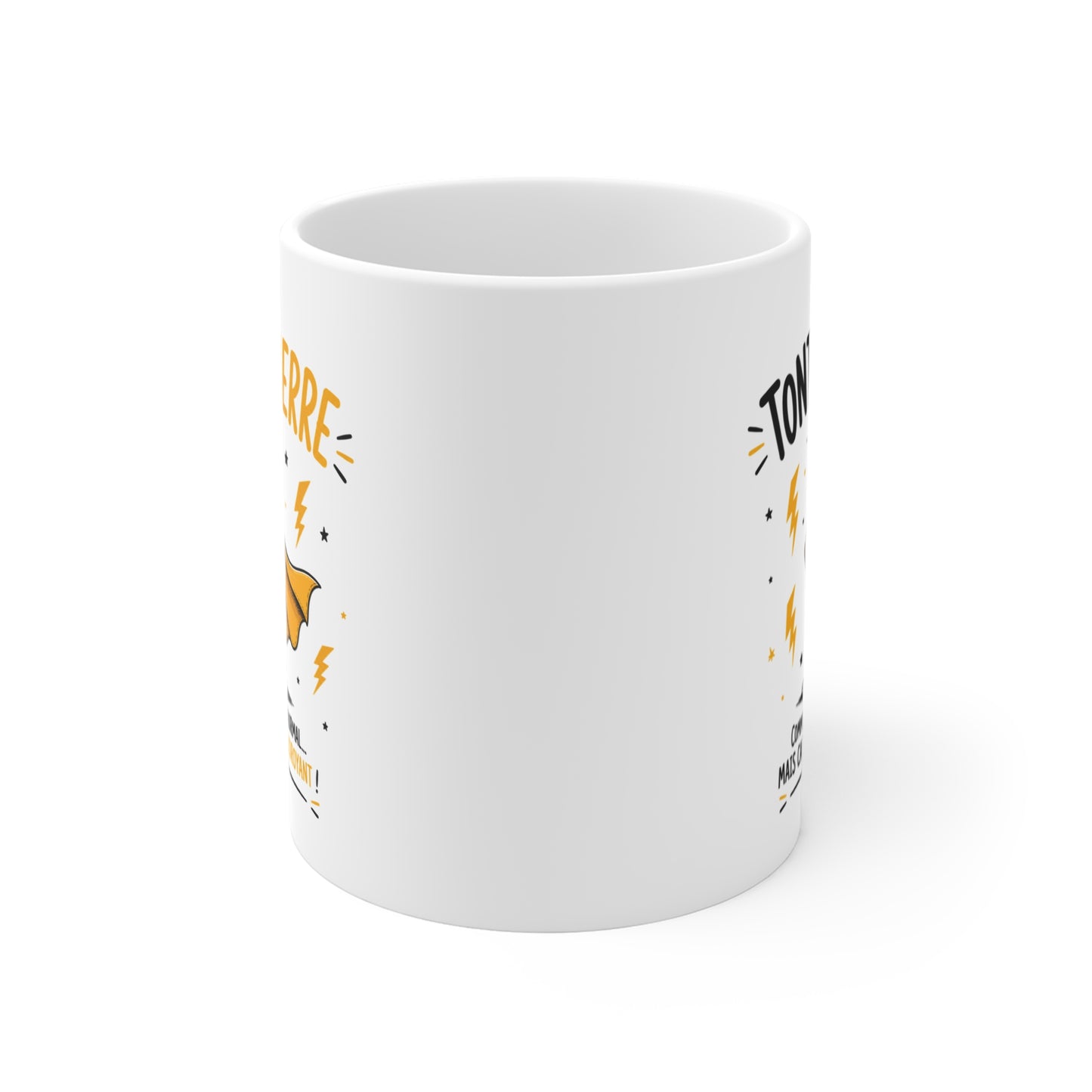 Mug Tontonnerre – Tasse Humoristique pour Tonton – Comme un Tonton Normal Mais Carrément Électrique – Idée Cadeau Originale Anniversaire Noël Famille