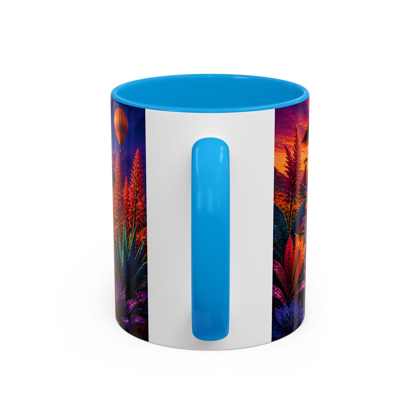 Tasse Zèbre Safari et Fleurs Exotiques – Mug Animal Sauvage Afrique – Design Artistique Coloré – Céramique 325ml