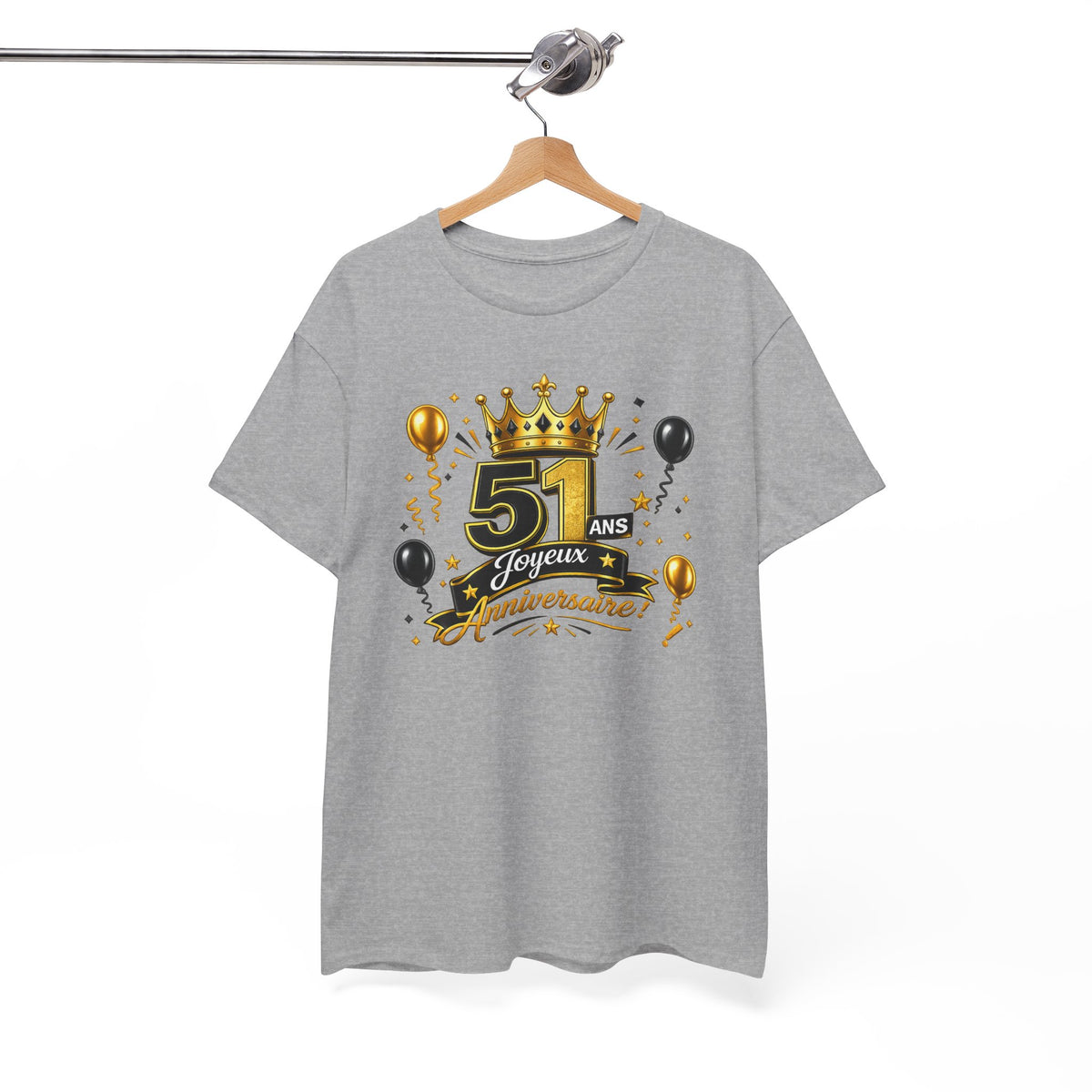 Tee Shirt Anniversaire 51 Ans Homme et Femme – Joyeux Anniversaire – Cadeau 51 Ans