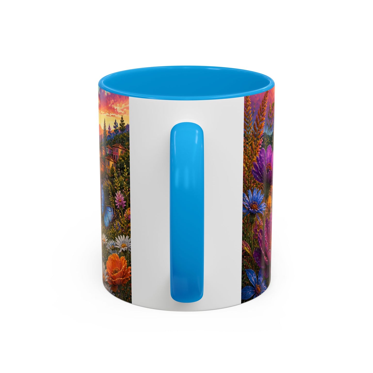 Tasse Renard et Fleurs Colorées – Mug Animal Nature et Montgolfières – Design Artistique Féérique – Céramique 325ml